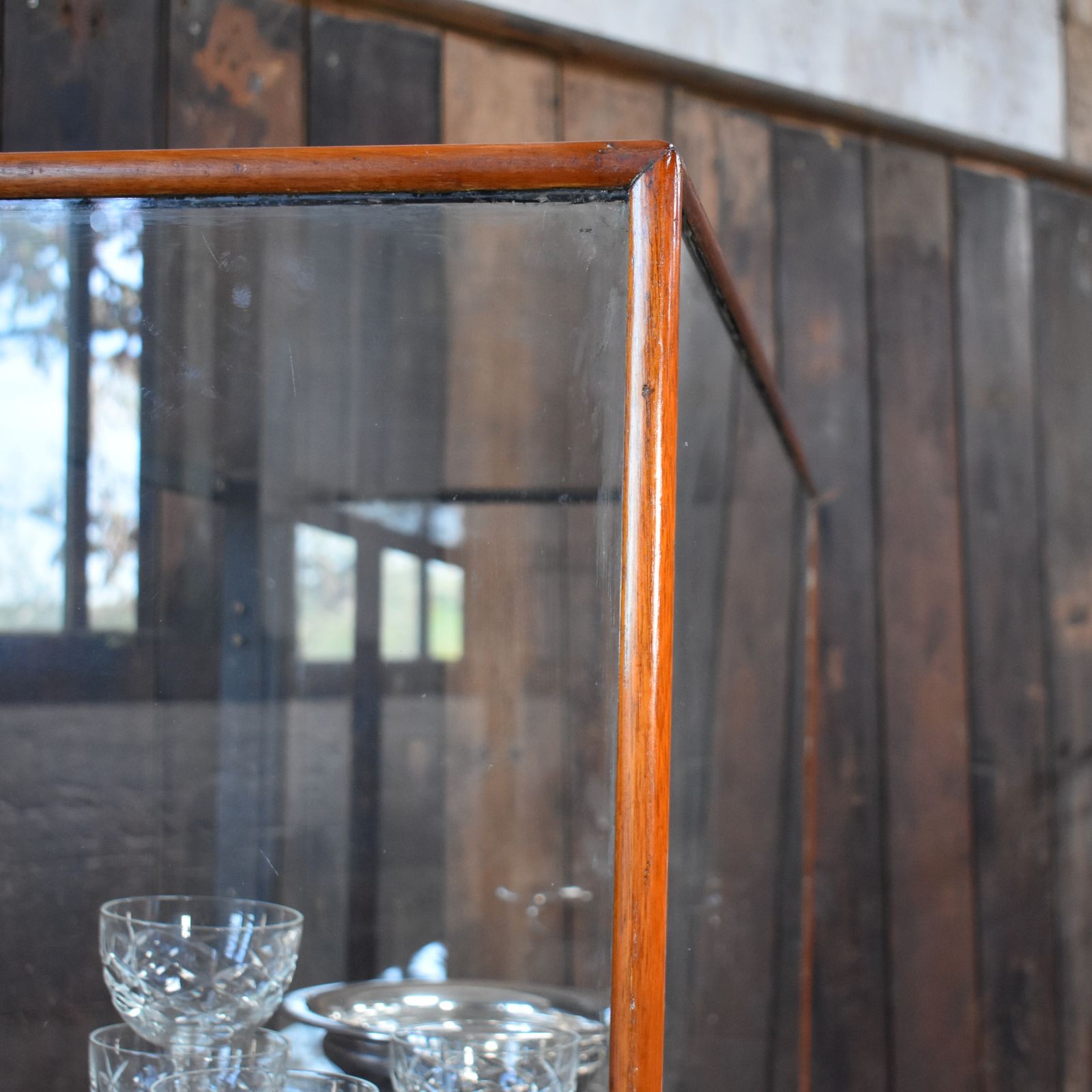 Antique Mahogany Haberdashery Outfitters Glass Shelves Shop Display Cabinet photo for sale