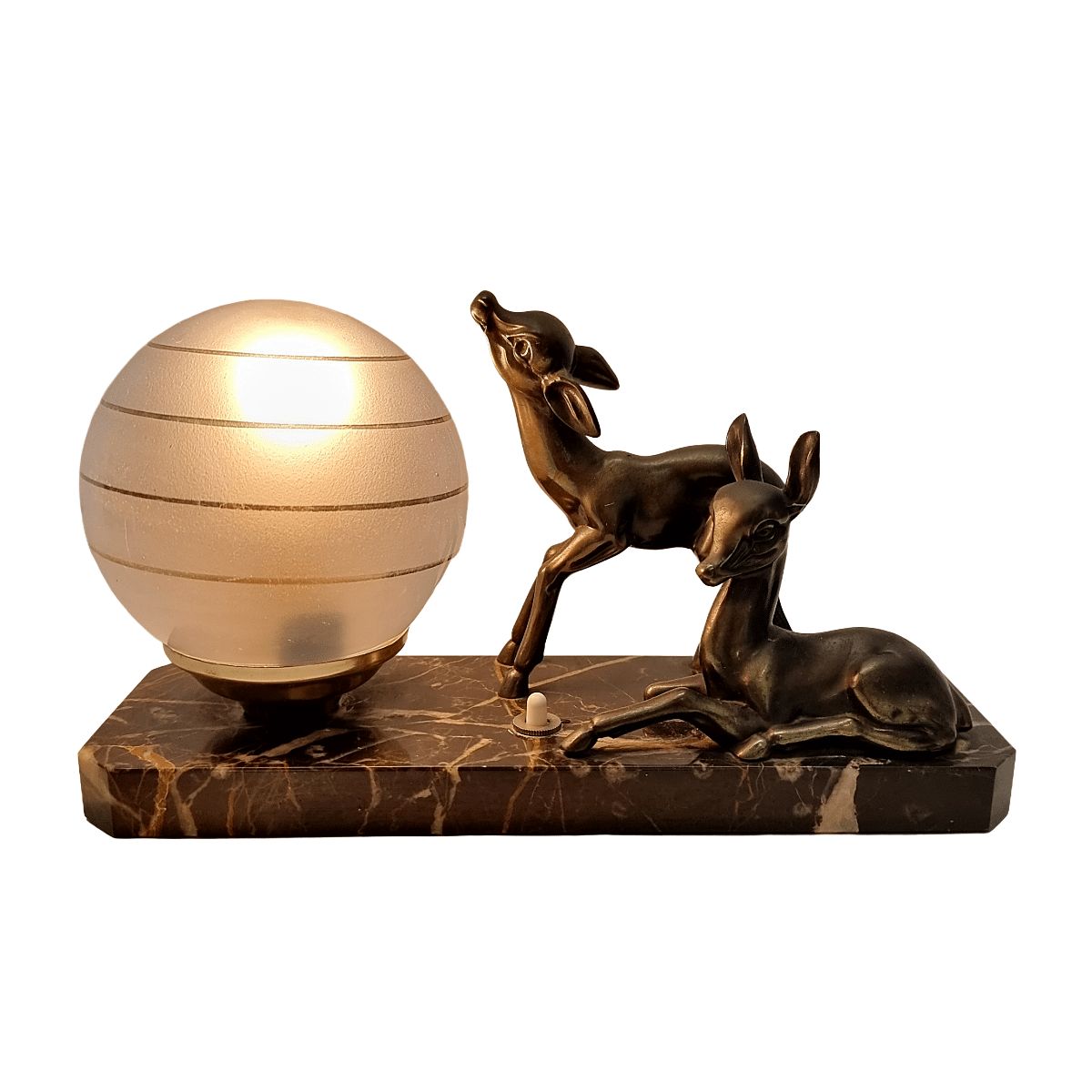 Lampe Art déco française aux Bambis, années 1930-1940 photo 135.0