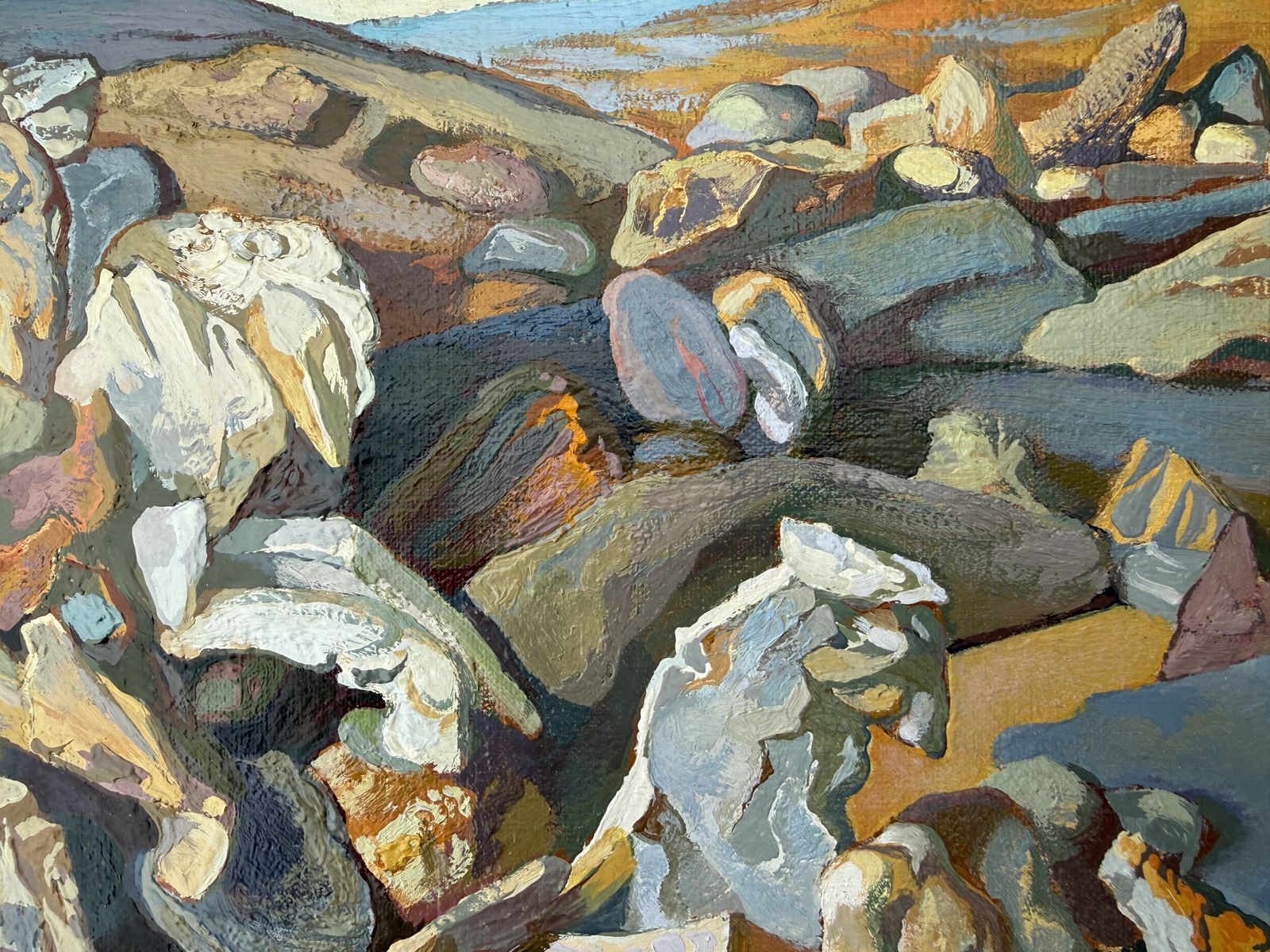 Antoni Pitxot Surrealistische Minerale Landschap Spaans Catalaans Olieverf op Doek 1985 – Dalí-kring photo for sale