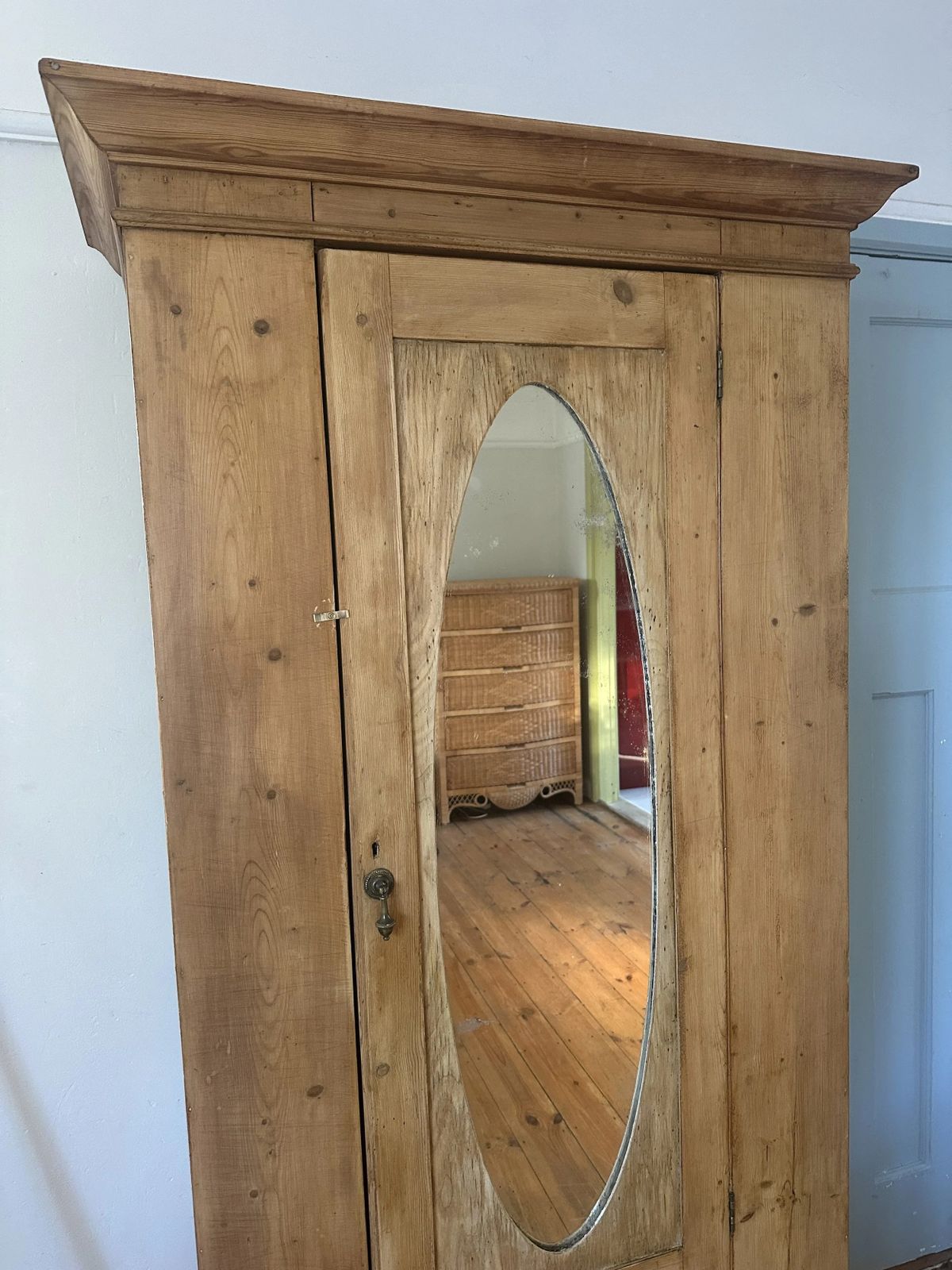 Antique Old Pine Wardrobe., Mid 20th Century photo furniture