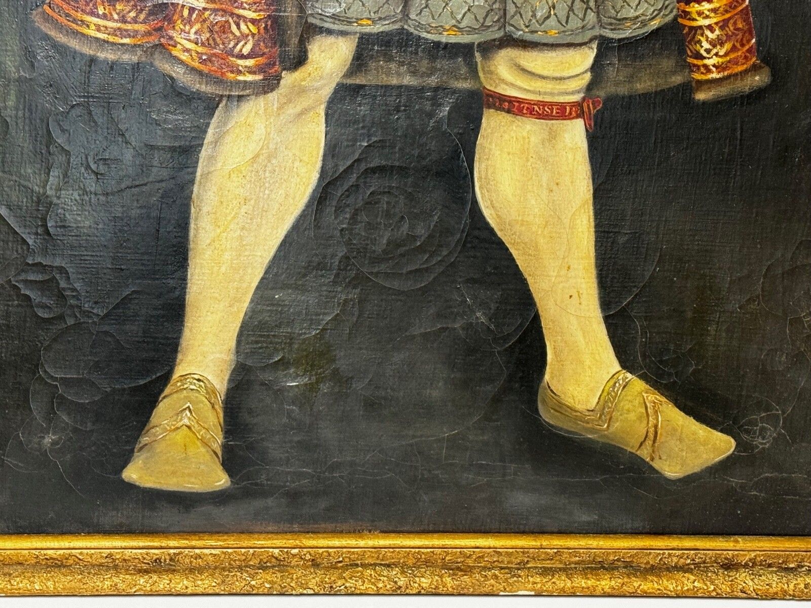 Huge Oil Painting Portrait Tudor Monarch King Henry VIII After Hans Holbein photo vintage
