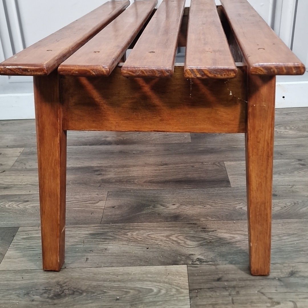 Vintage Danish Coffee Table Mcm Mid Century Modern Wooden Slatted Atomic Retro photo Furniture