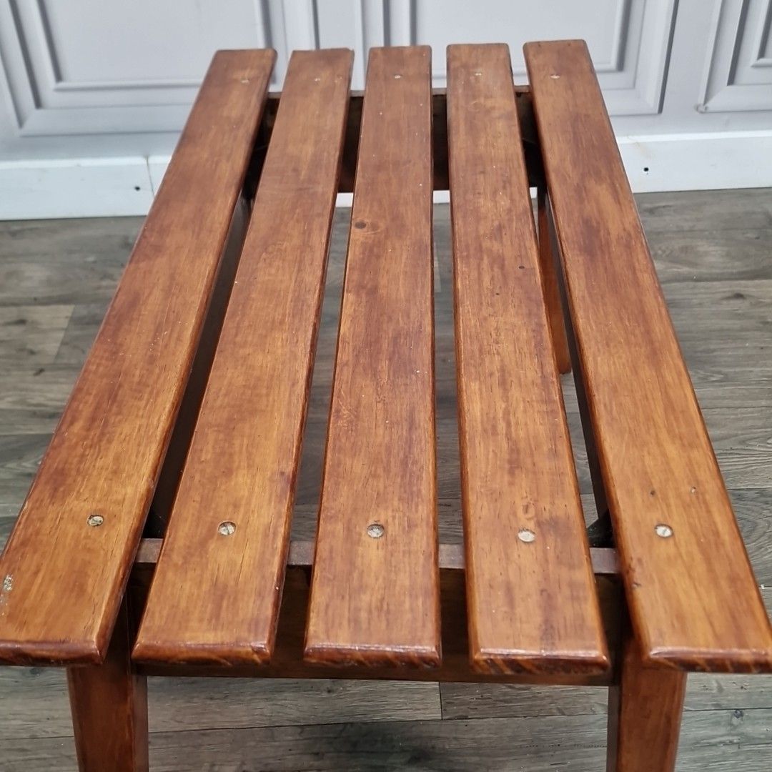 photo furniture Vintage Danish Coffee Table Mcm Mid Century Modern Wooden Slatted Atomic Retro
