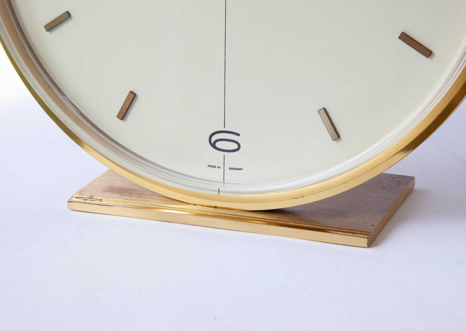 Kienzle bureauklok jaren 1960 – Mid-Century Modern – Messing – Duitsland – Junghans photo vintage