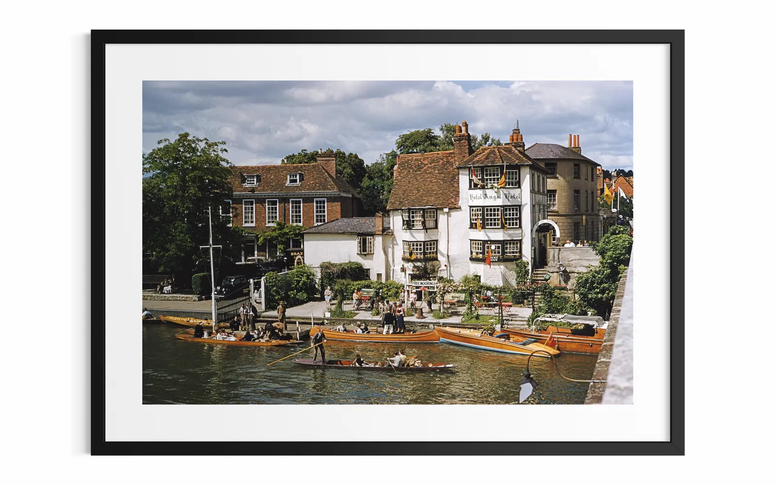 Slim Aarons 'Henley Regatta' 1955 Oversize Archival Print Framed In Black photo furniture