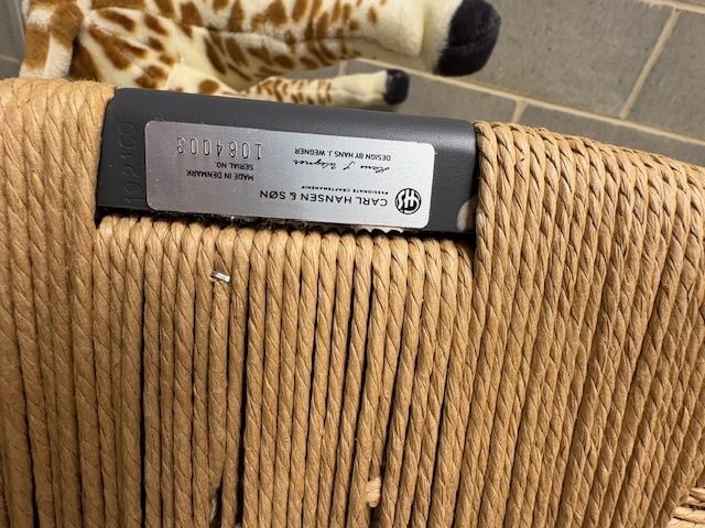 Set Of 6 — Carl Hansen & Søn Ch24 Wishbone Chairs, Anthracite Grey / Natural Paper Cord photo furniture