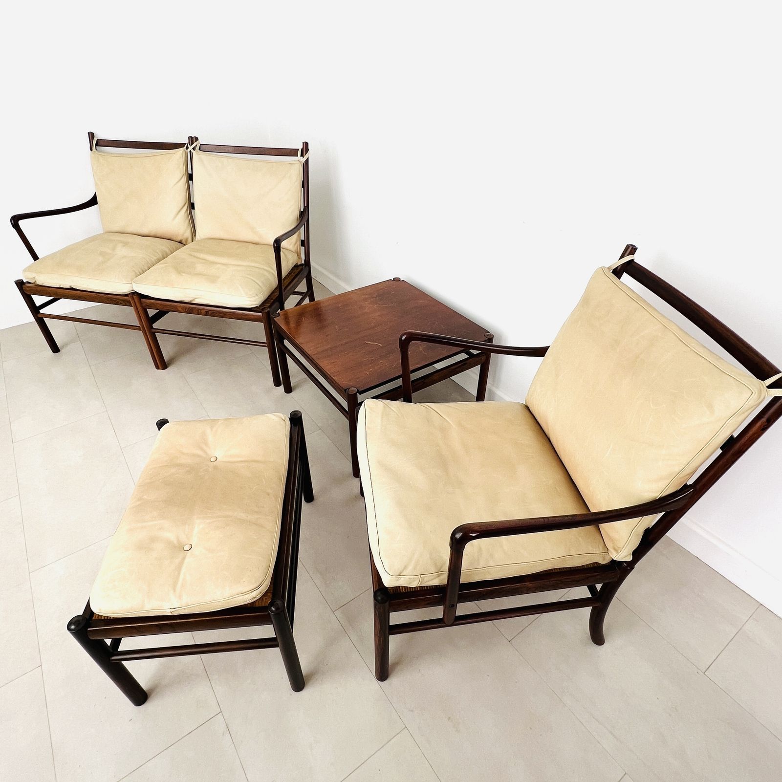 Danish "Colonial" Salon Suite By Ole Wanscher For Poul Jeppersen
