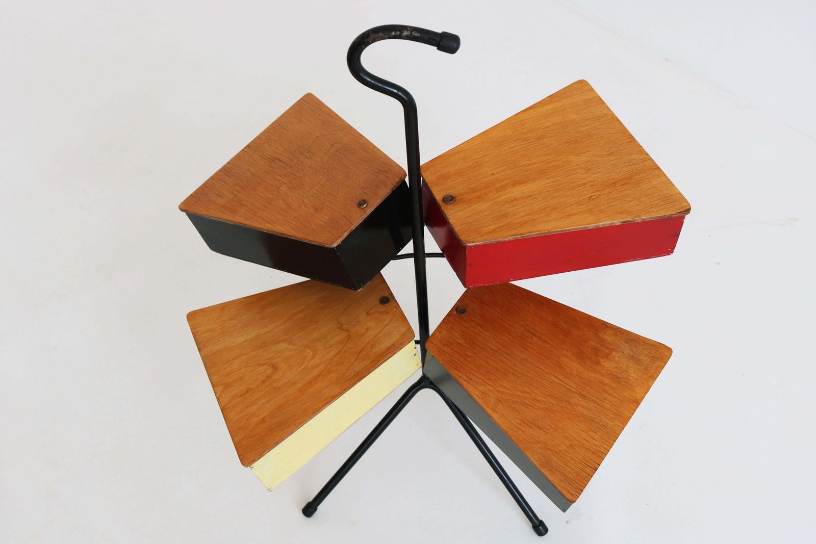 Mid Century Dutch Design Naaidoos Op Standaard Van Joost Teders Voor Metalux, 1950 photo furniture