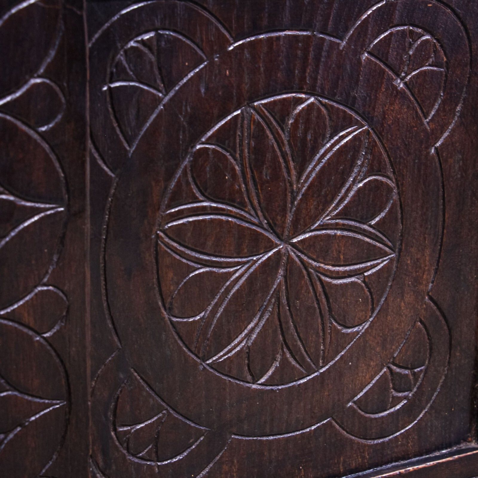 photo for sale 17th Century Carved Oak Coffer