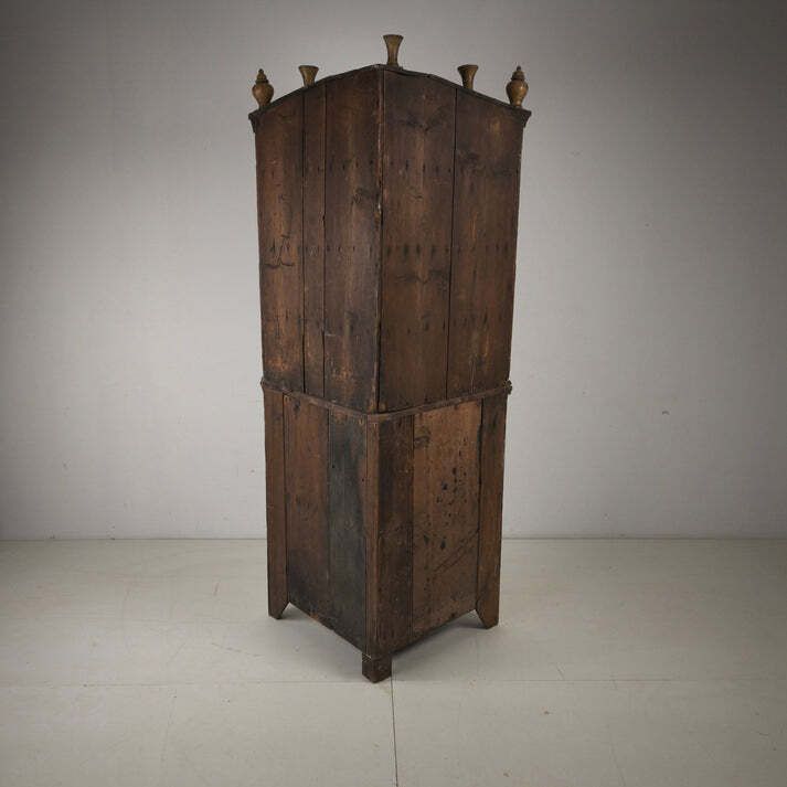 photo buy 18th Century Dutch Witwerk Cabinet With Original Key And Faux Delft Decoration