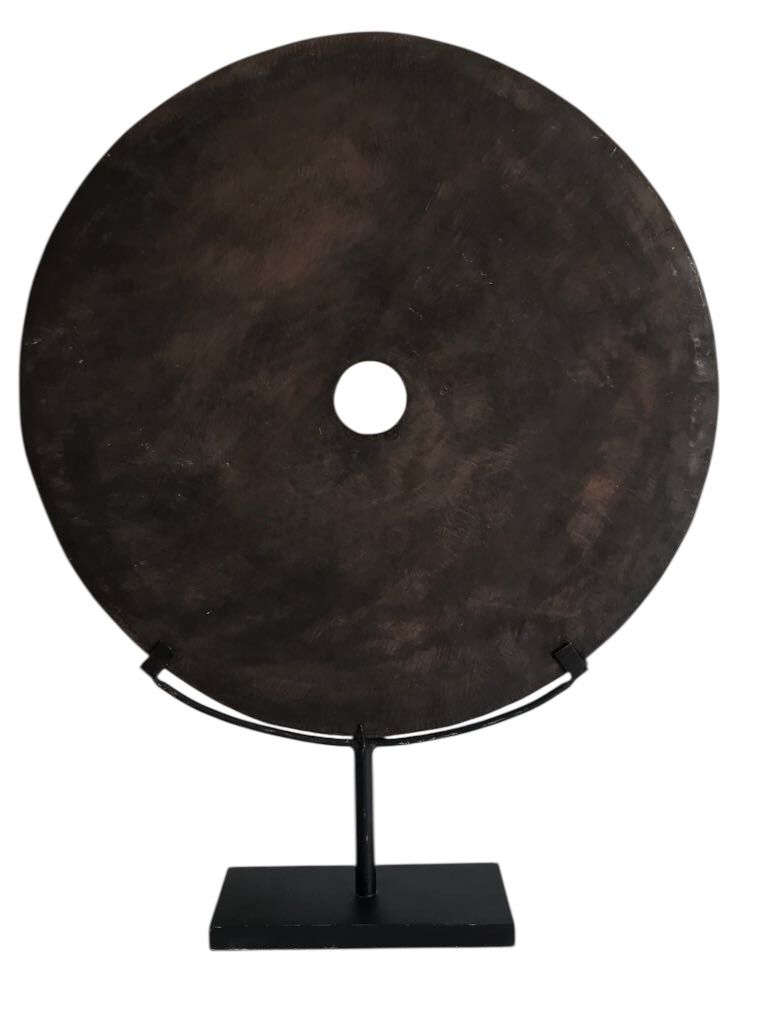 Vintage Timor Stone Grinding Disc Xl 50 Cm On Metal Display Stand. Disc 1. photo 1096.0