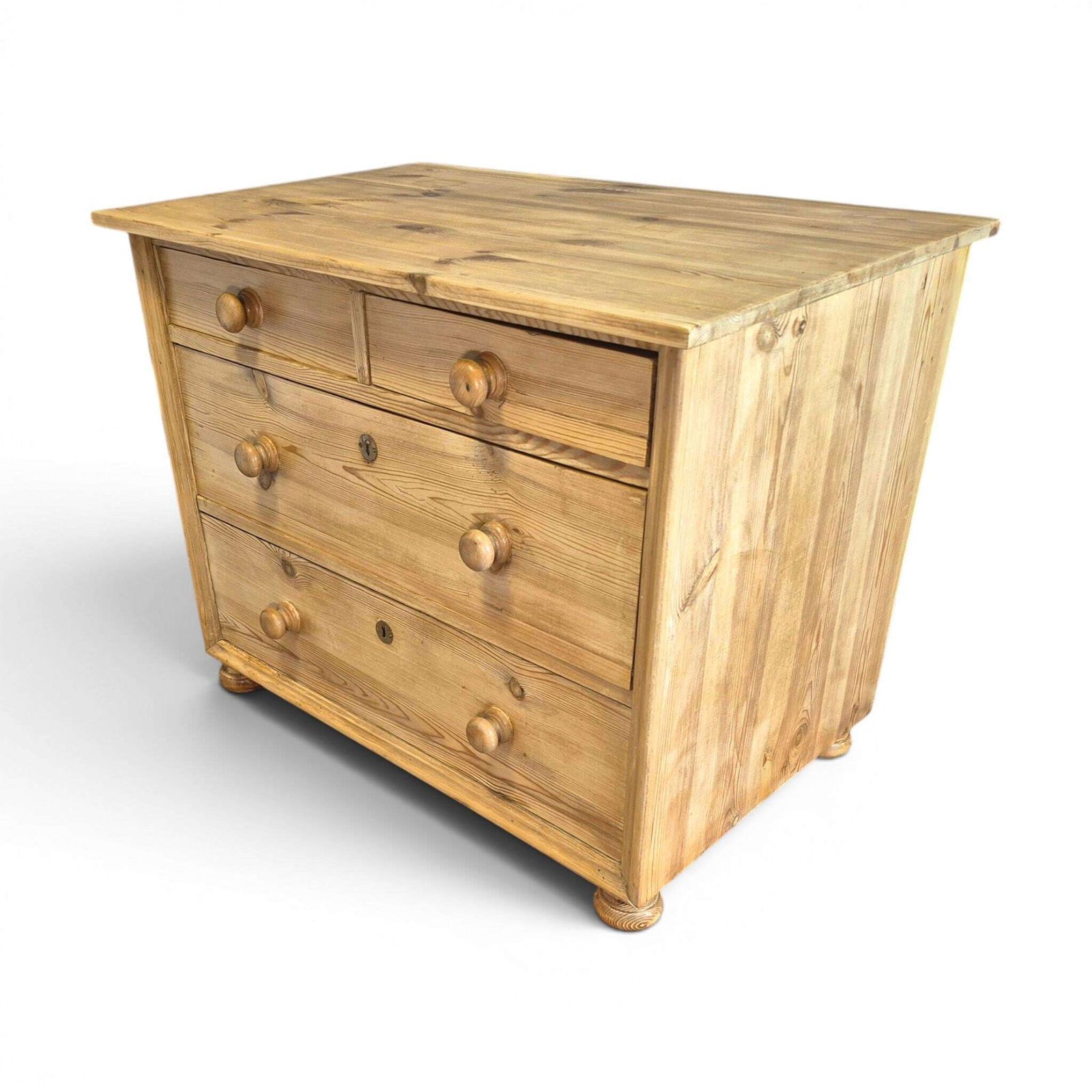 Vintage Victorian Pine Chest Of Drawers – Antique Rustic Stripped Pine Chest C1900 photo 495.0