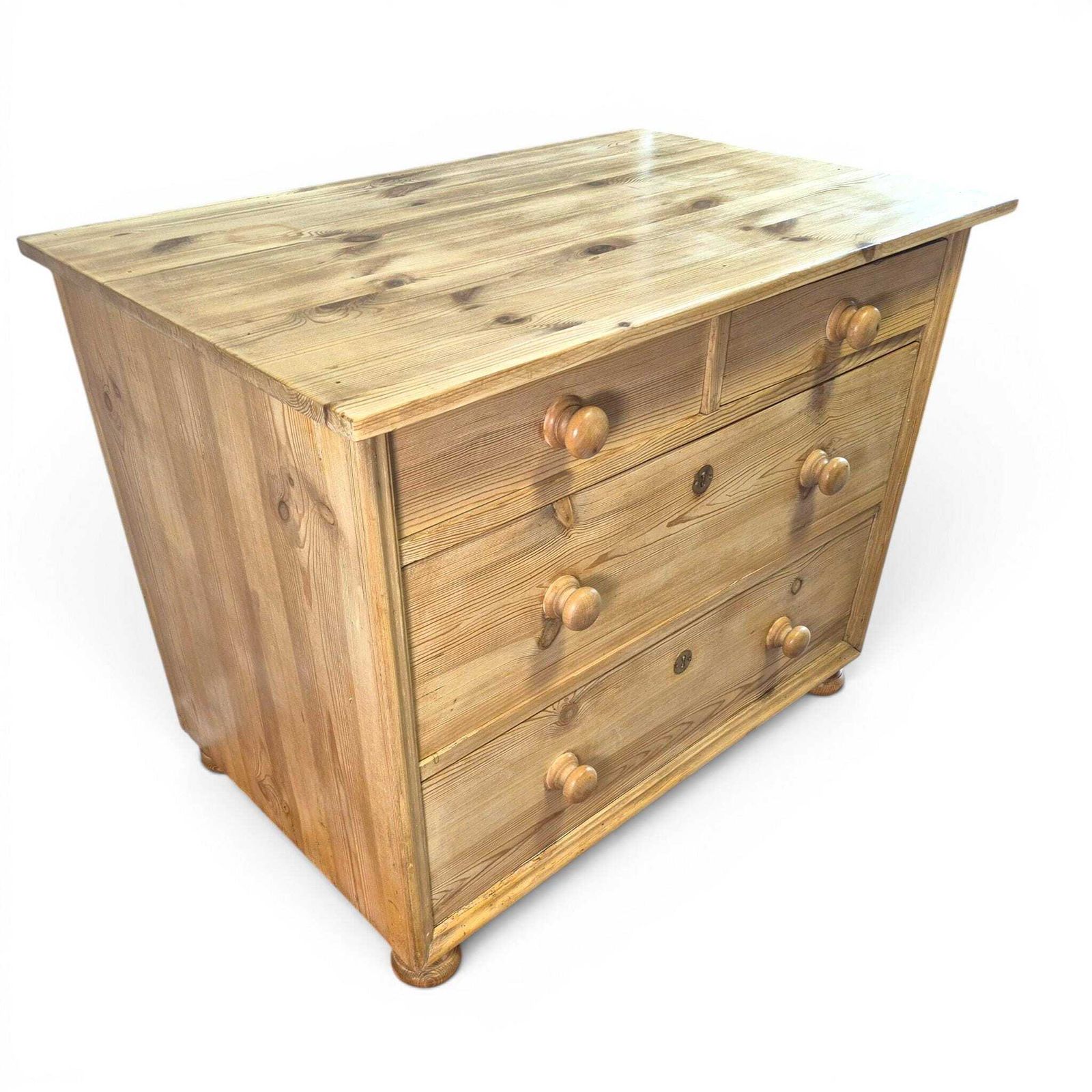 Vintage Victorian Pine Chest Of Drawers – Antique Rustic Stripped Pine Chest C1900 photo vinterior