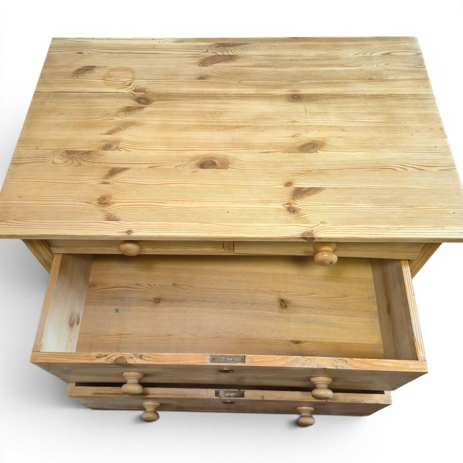 495.0 Vintage Victorian Pine Chest Of Drawers – Antique Rustic Stripped Pine Chest C1900 photo