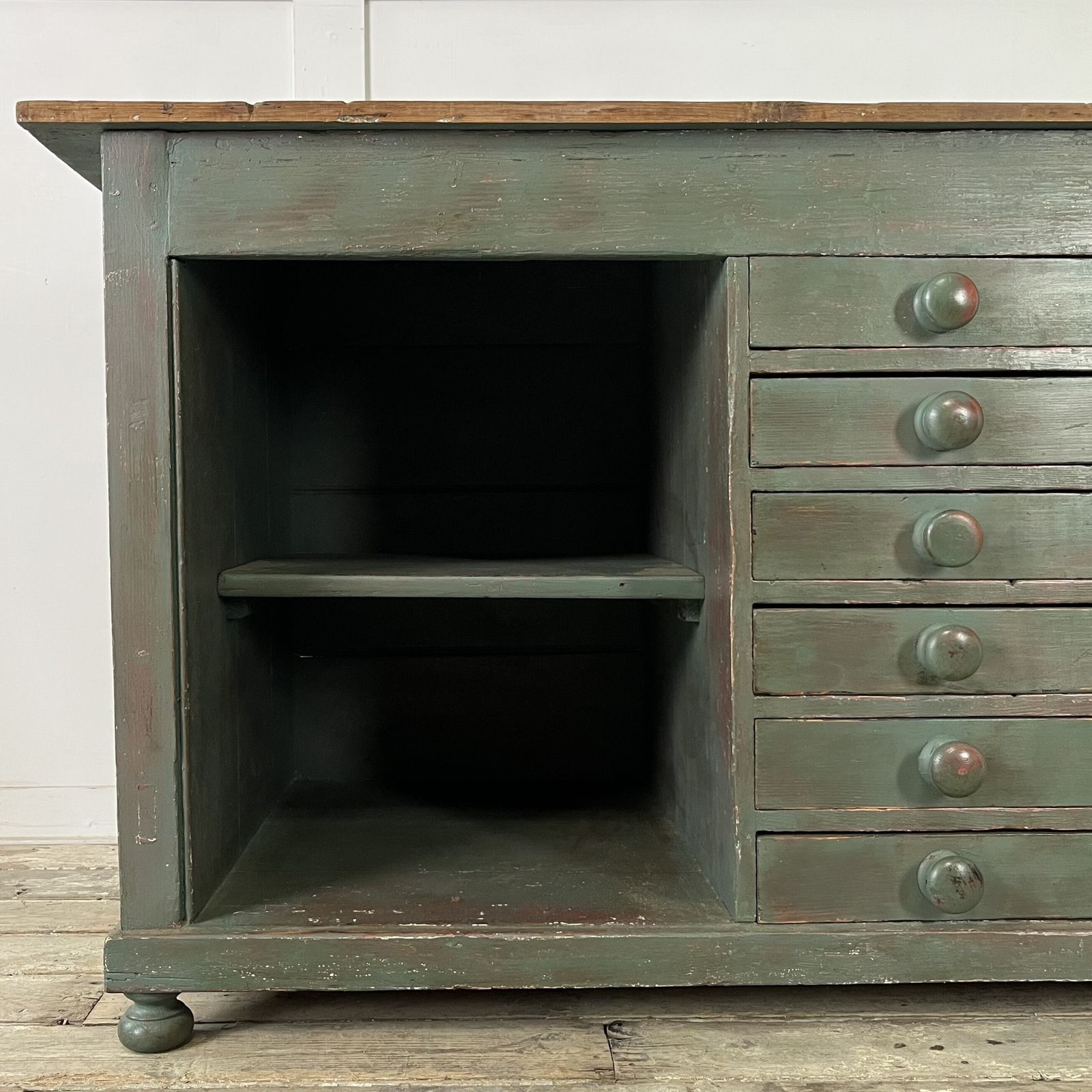 Antique Pine Artists Chest Of Drawers photo vintage