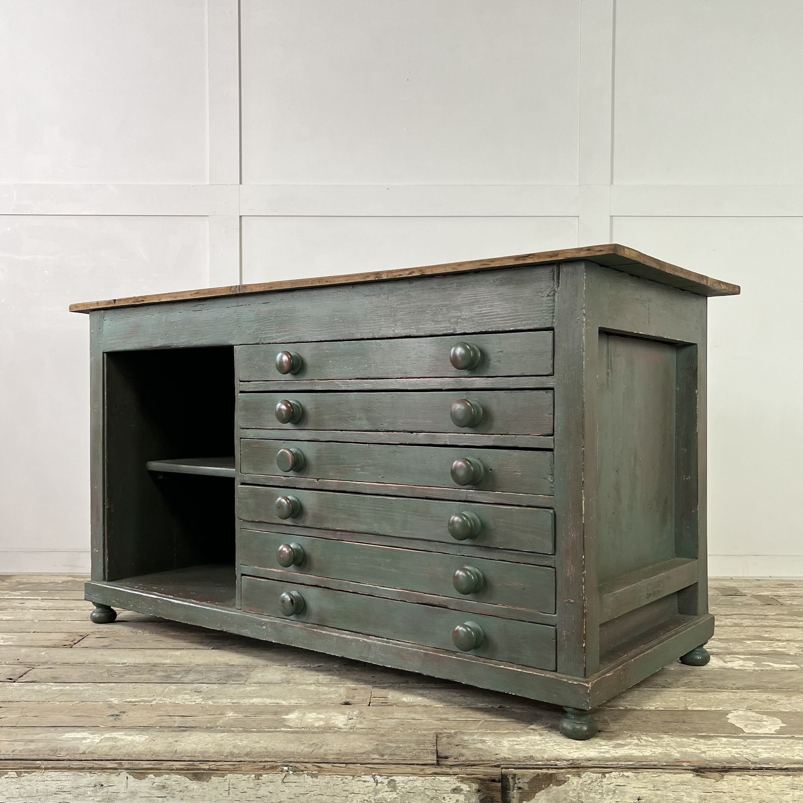 Antique Pine Artists Chest Of Drawers photo for sale