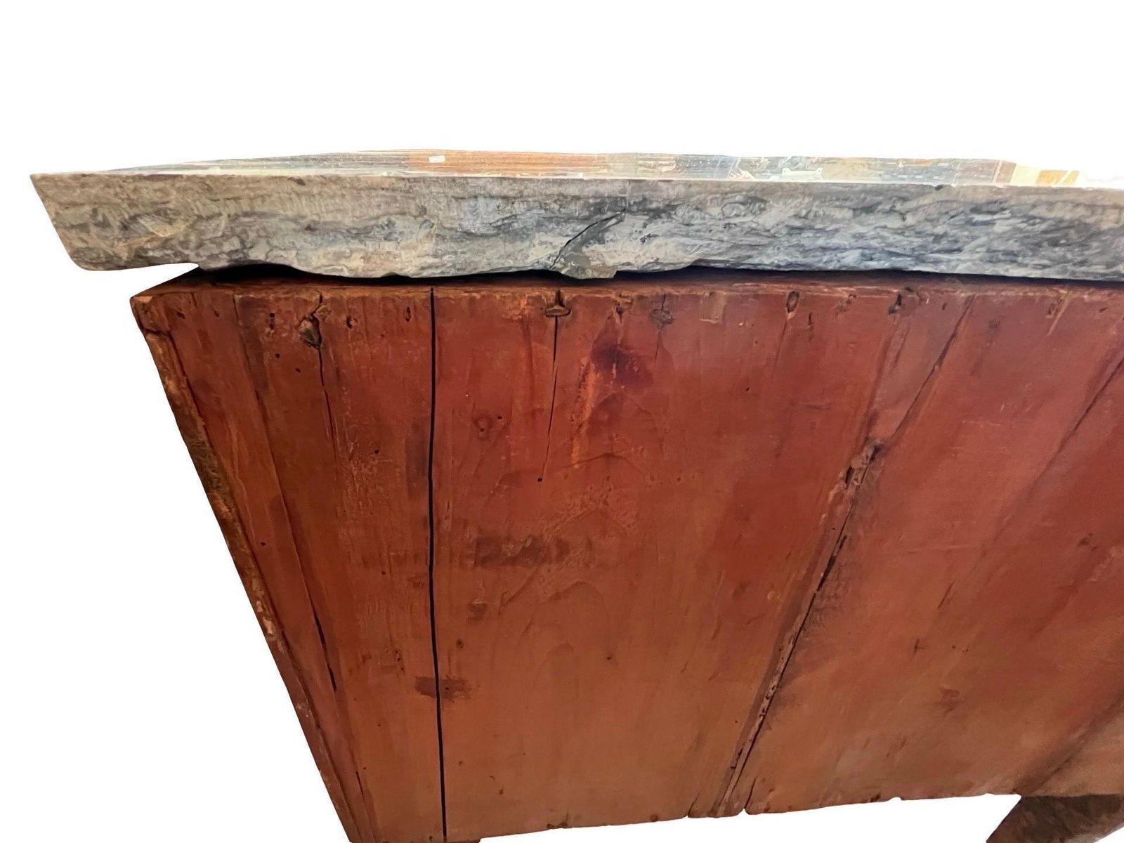photo buy Italian Neoclassical Nightstand With Walnut Inlay And Thick Marble Top