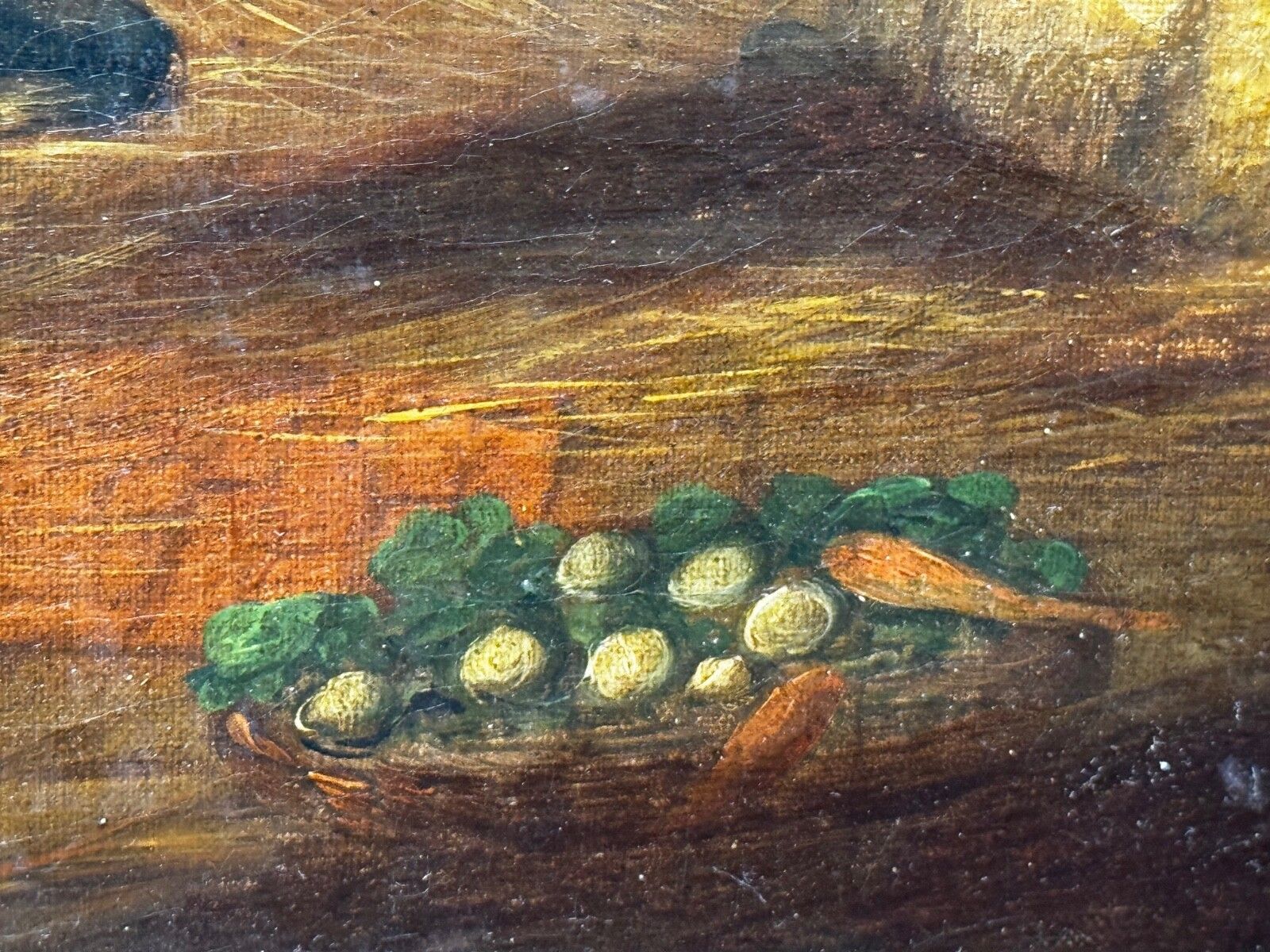 photo furniture Schilderij Koeien en schapen schuilen in schuur, volgeling van Thomas Sidney Cooper, ca. 1850