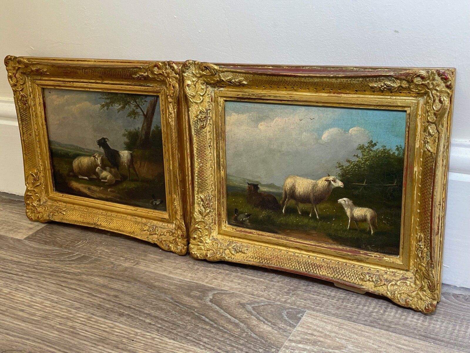 photo buy Pair Of Mid 19th Century Belgian Animal Paintings By Franz Van Severdonck