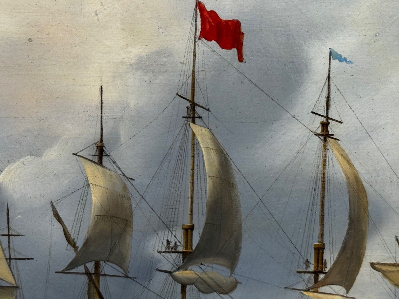 photo for sale Slag bij Quiberon Bay 1759, admiraal Hawke, overwinning op het Franse vloot van Conflans