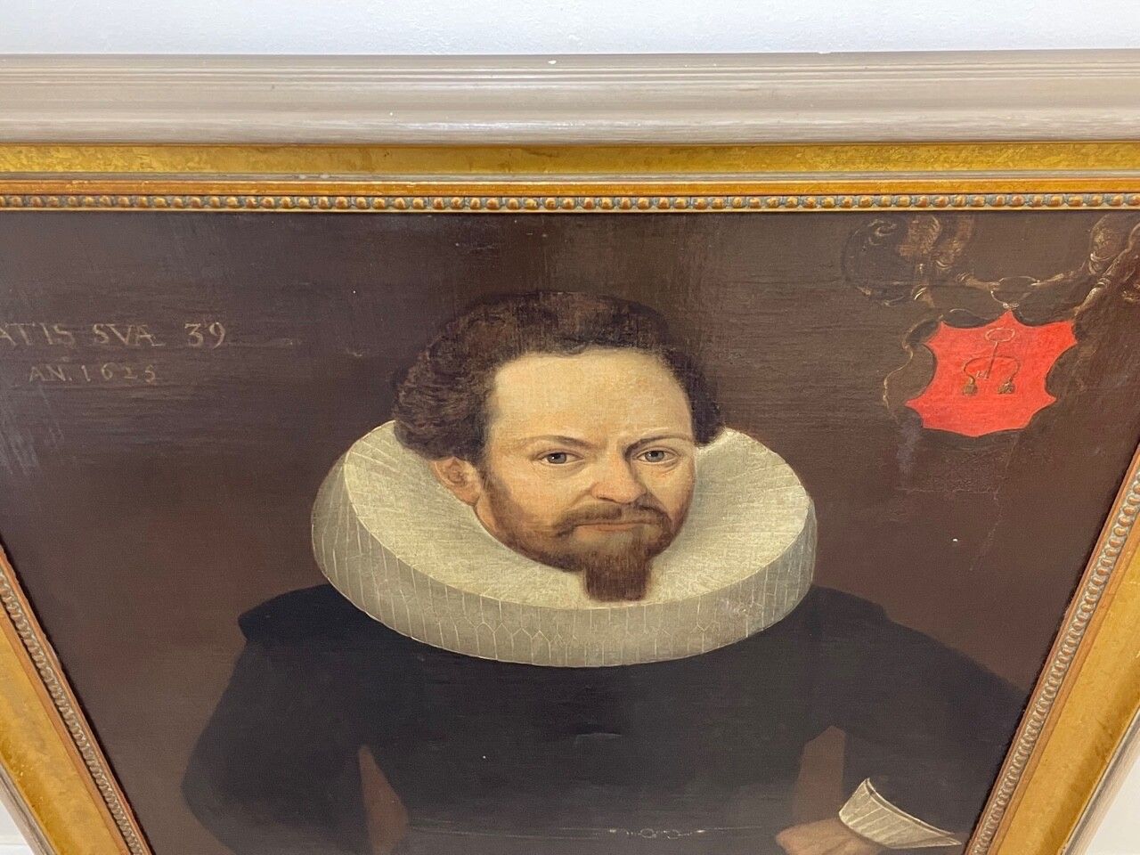 Olieverf portret Nederlandse welgestelde koopman in de stijl van Michiel Van Mierevelt ca. 1625 photo Kunst