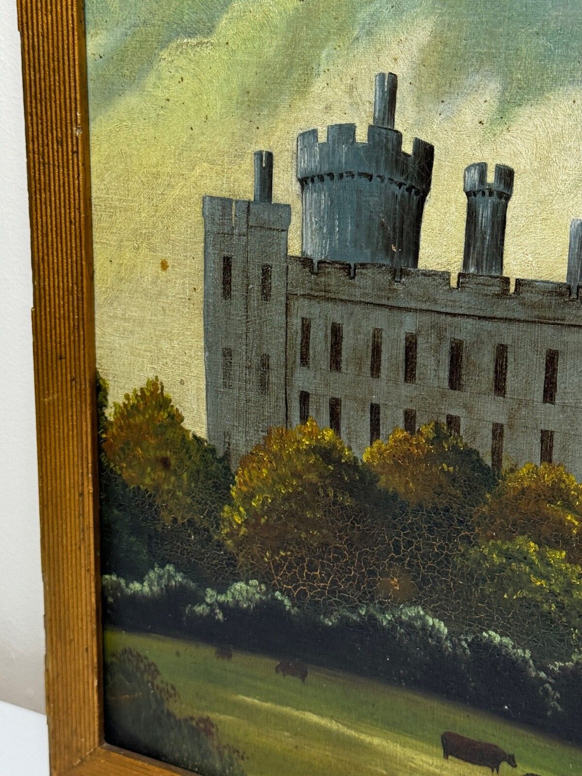 Victorian Oil Painting Architectural Historic Arundel Castle After James Canter photo Art