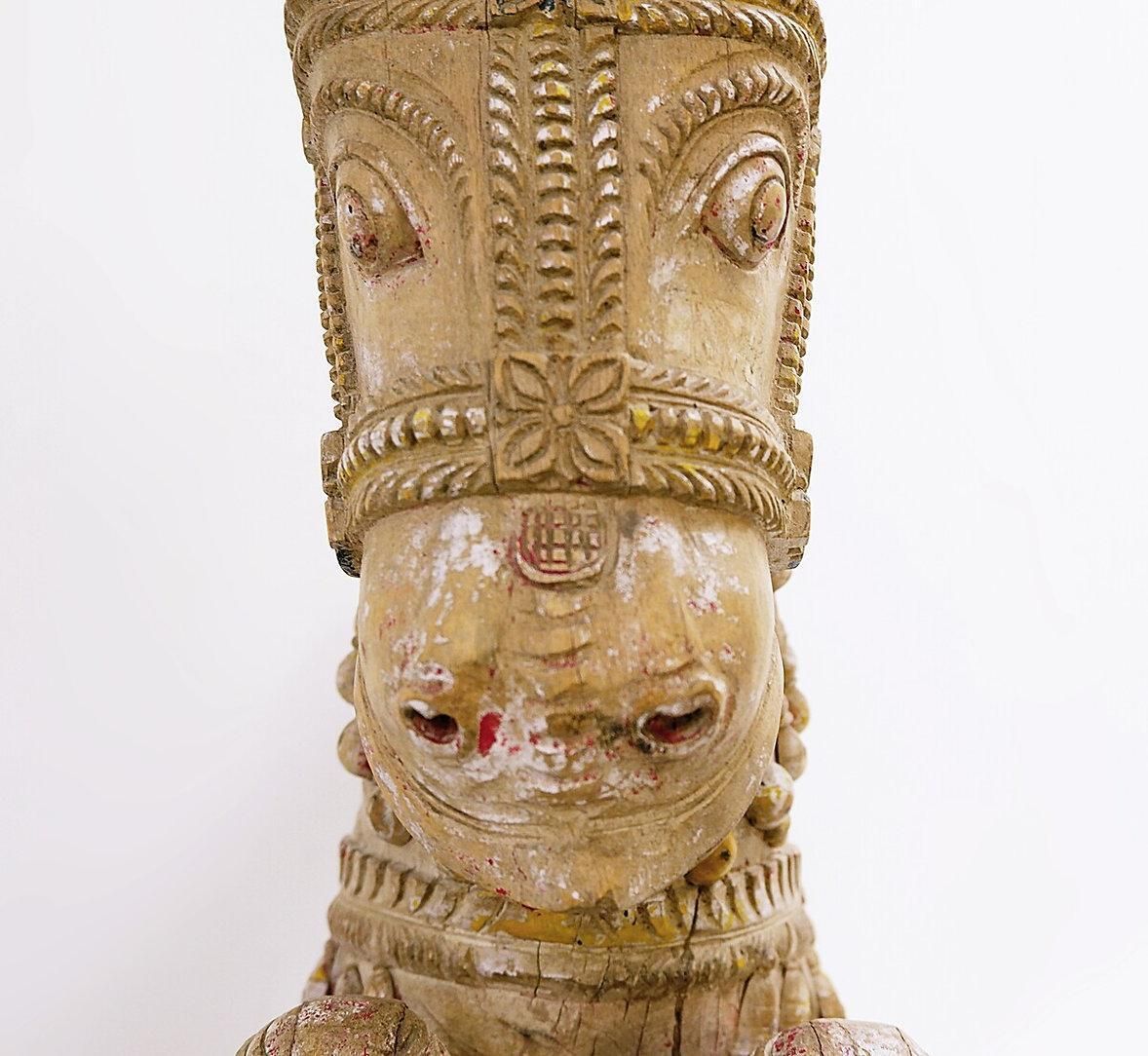 Art Ayyanar India Carved And Polychrome Wood Horse   20th photo