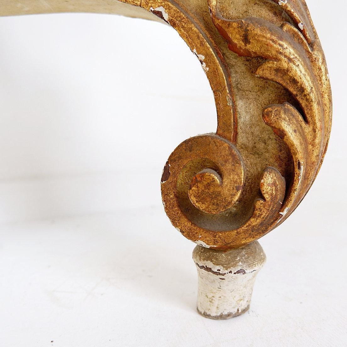 19th Century Italian Louis XVI Style Carved Wood Console Planter photo vintage