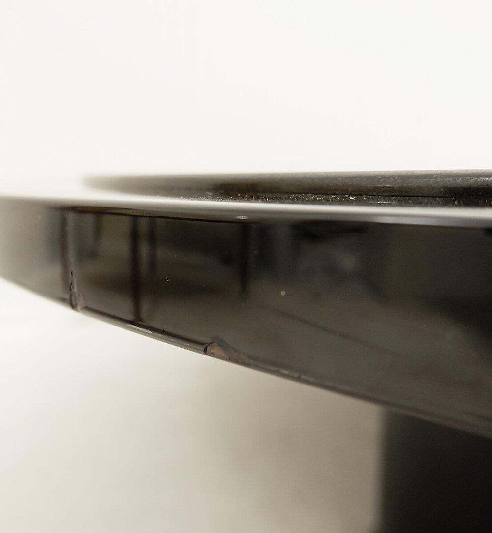 photo vinterior Large Coffee Table By Antonio Lupi 1/1 Black Granit Top    Italy Circa 1970