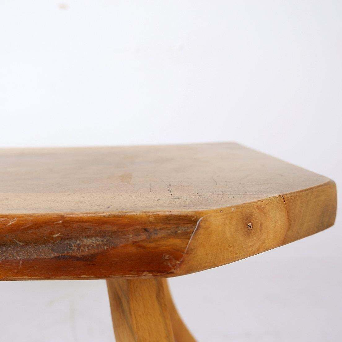 622.0 Mid Century Wood Coffee Table In Brutalist Wabi Sabi Style photo