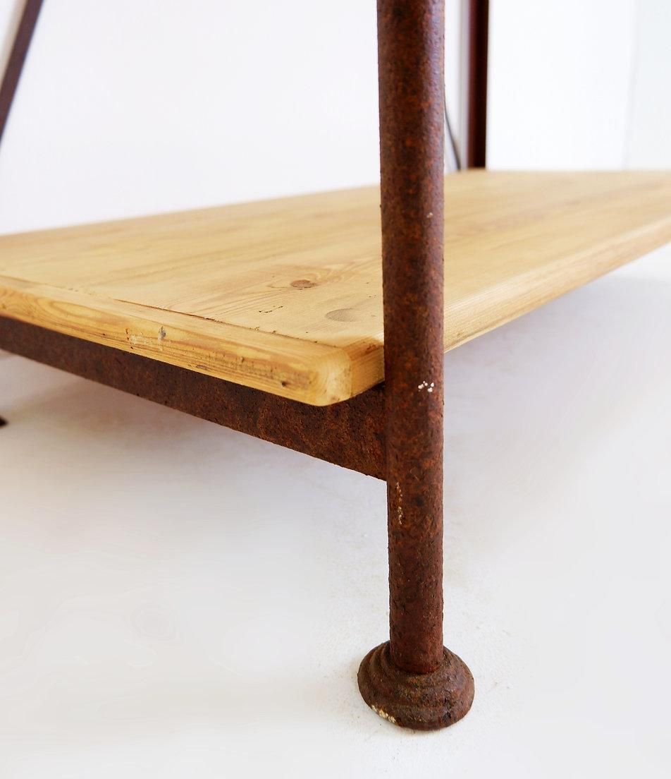 20th Century Industrial Shelf By Théodore Scherf, Iron And Wood photo furniture