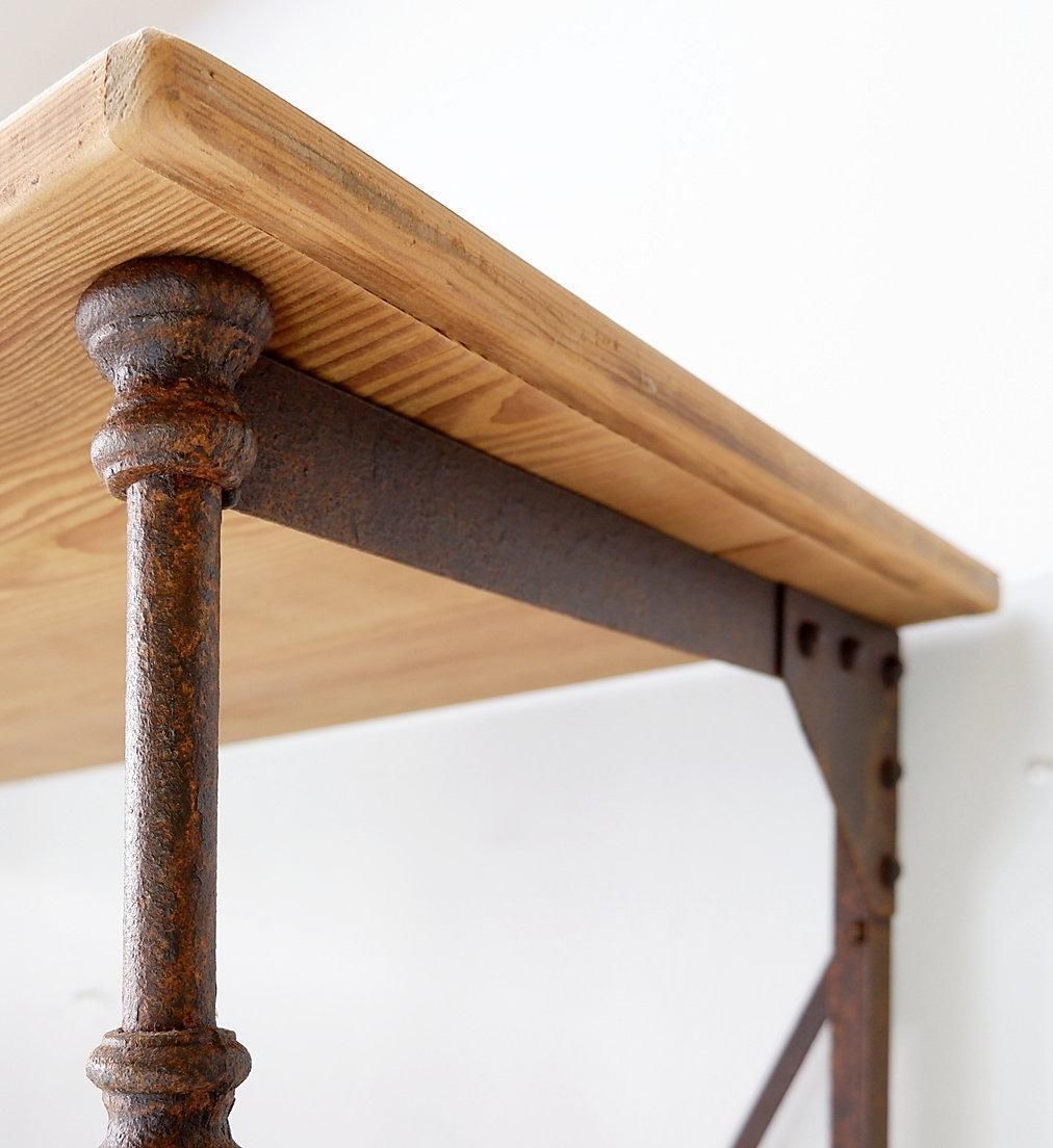 1296.0 20th Century Industrial Shelf By Théodore Scherf, Iron And Wood photo