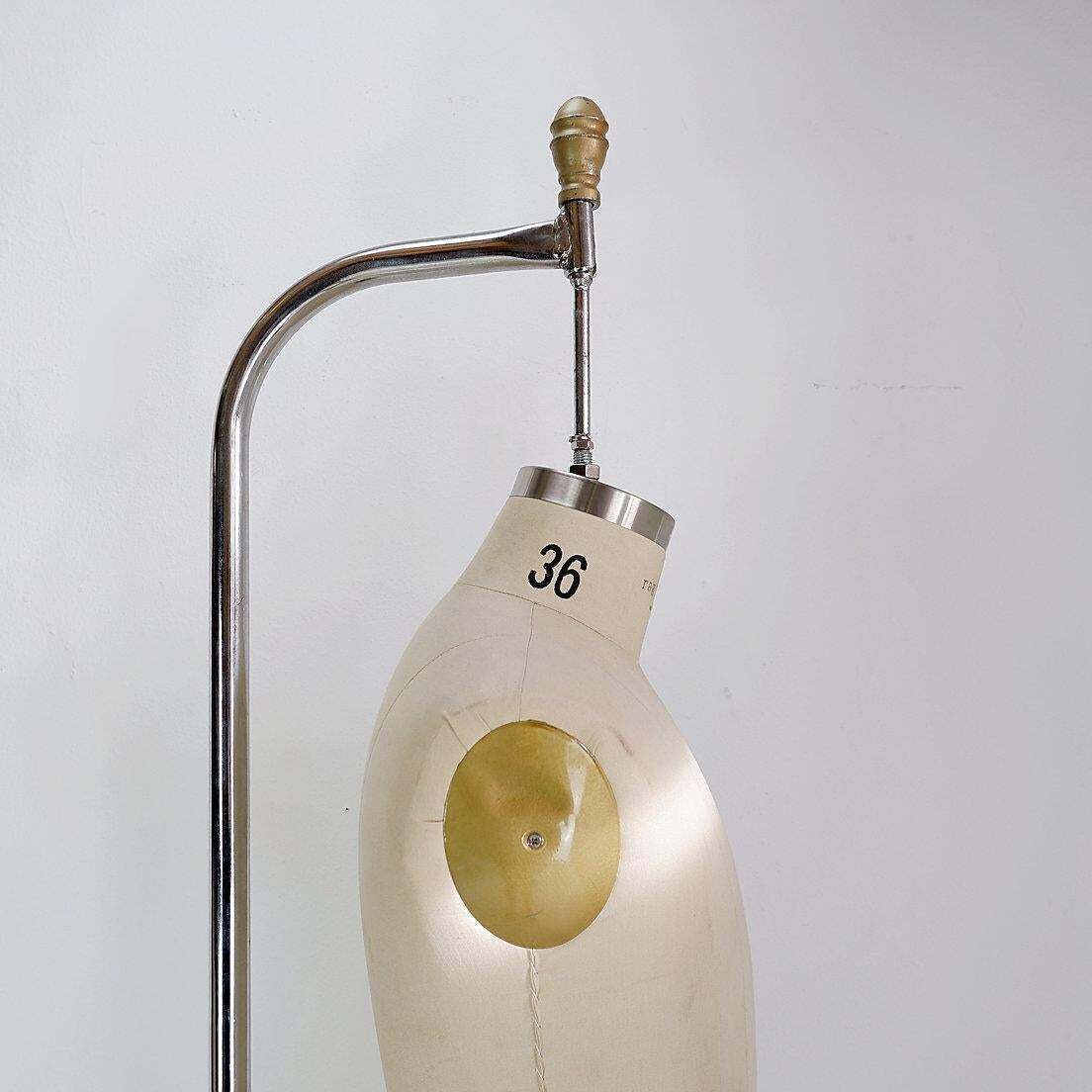 1210.0 Rag & Bone Mid Century Modern Dress Form, Metal & Fabric, USA photo