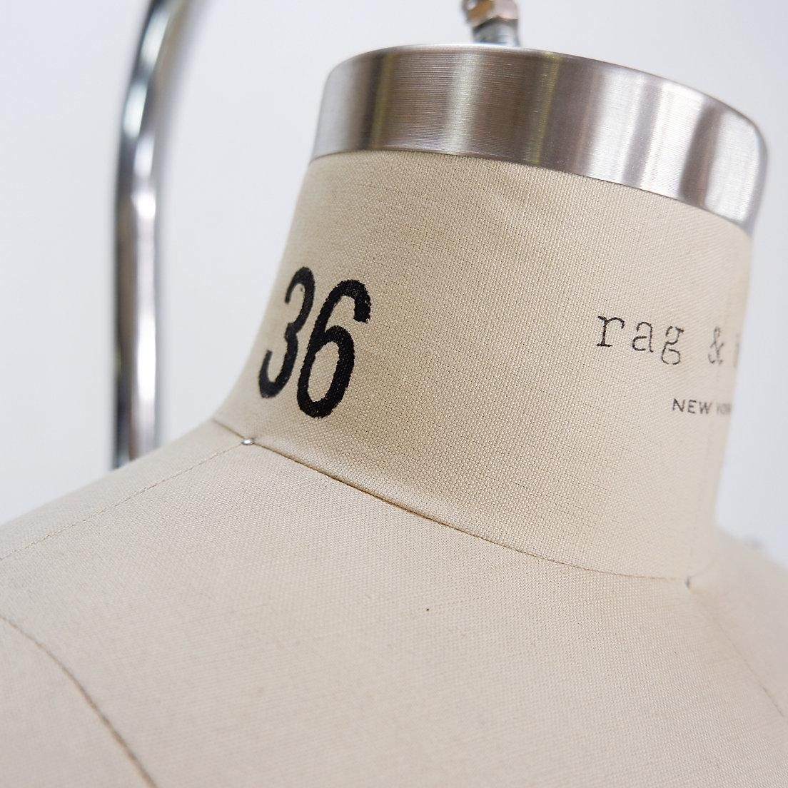 photo vinterior Rag & Bone Mid Century Modern Dress Form, Metal & Fabric, USA