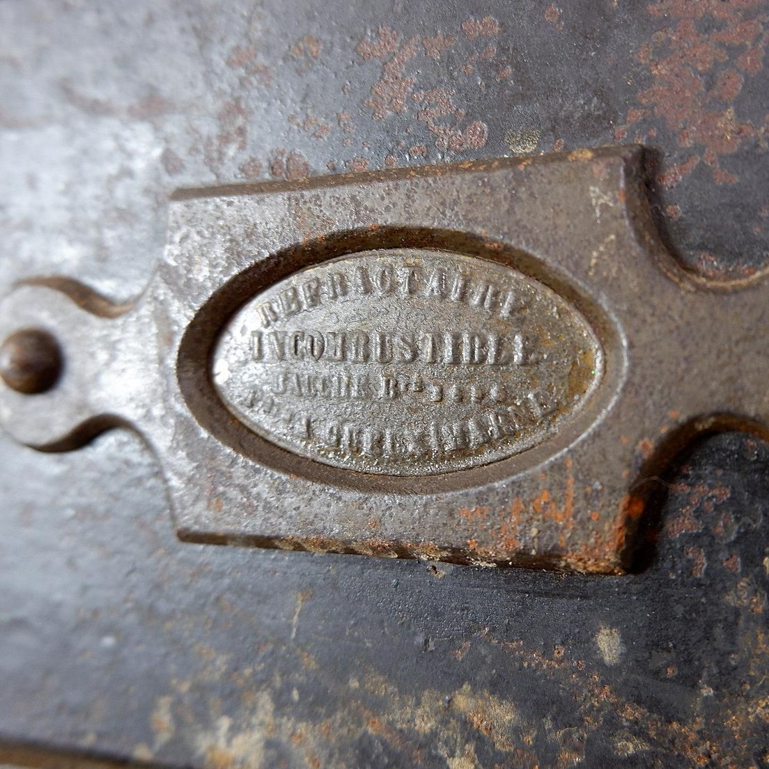 photo furniture Antique Bauche Incombustible Cast Iron Safe From Northeastern France, 1865