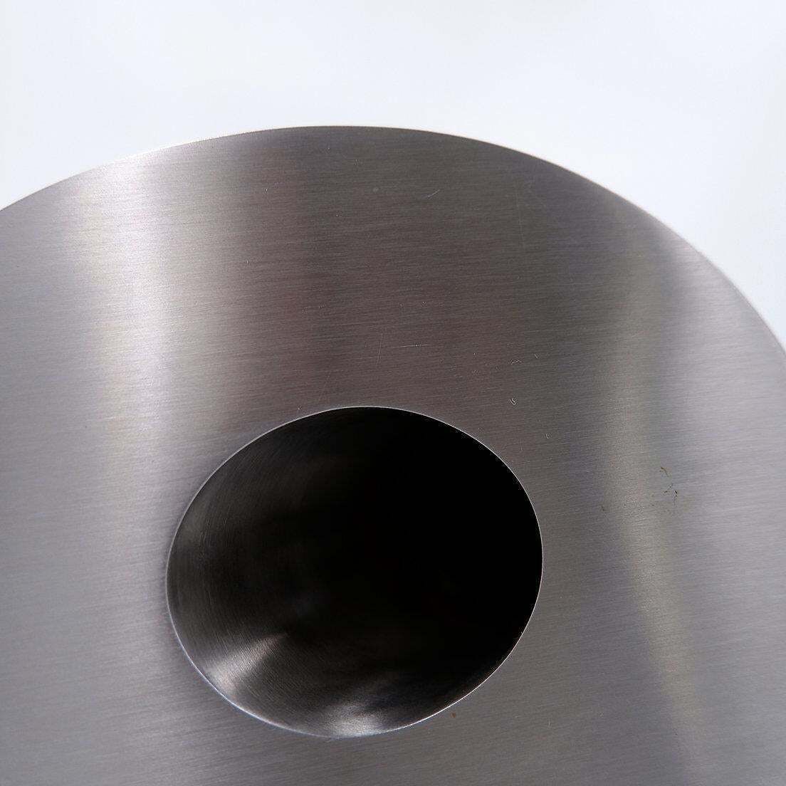 Brushed Aluminium Vase For Dried Flowers, Modern Design, 20th Century photo 553.0