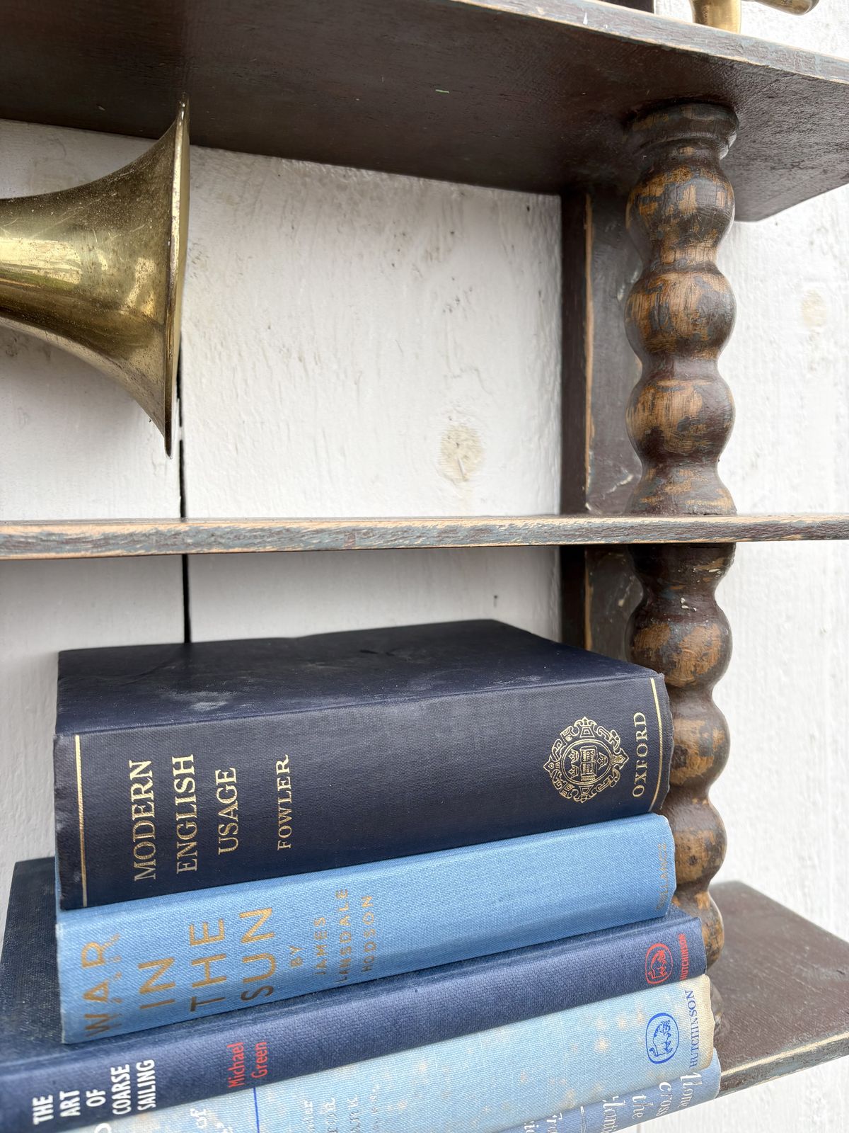 Antique French Bobbin Spool Hanging Shelves photo buy