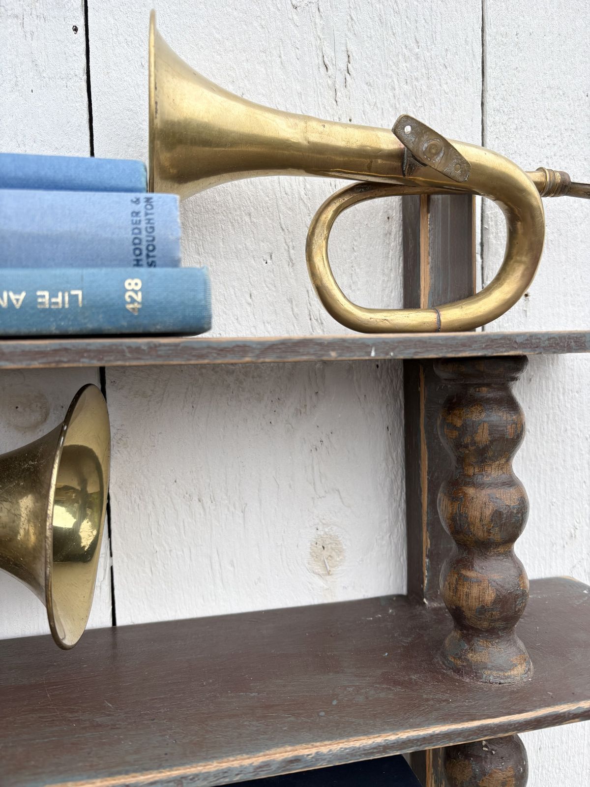 photo buy Antique French Bobbin Spool Hanging Shelves