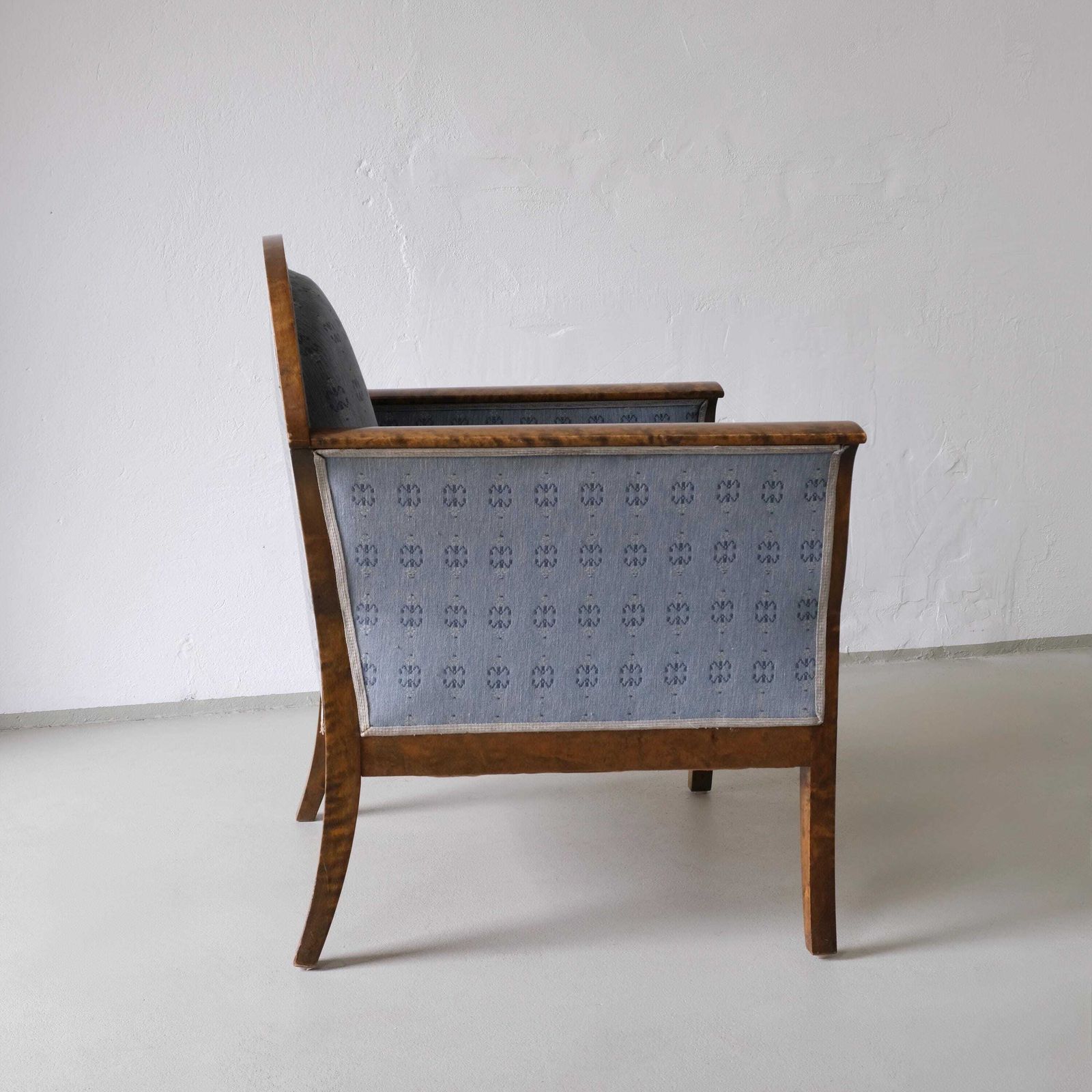 Biedermeier fauteuils in satijnberk | Zweden | jaren 1920 | set van 2 photo 4343.0