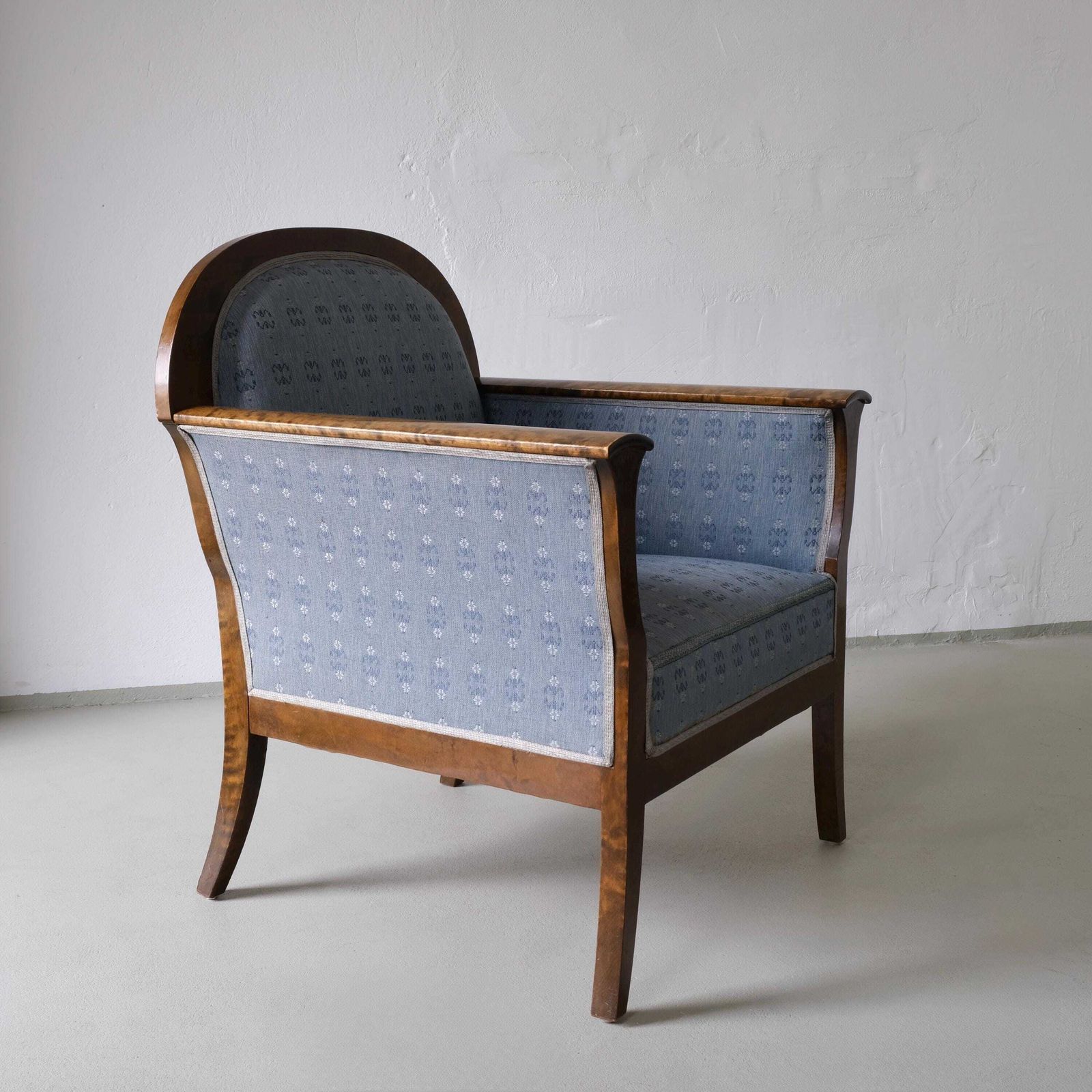 Biedermeier fauteuils in satijnberk | Zweden | jaren 1920 | set van 2 photo vinterior