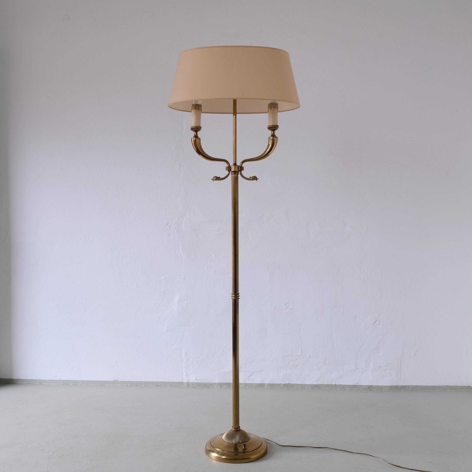 Maison Jansen Neoclassical Brass Floor Lamp | France | 1960s
