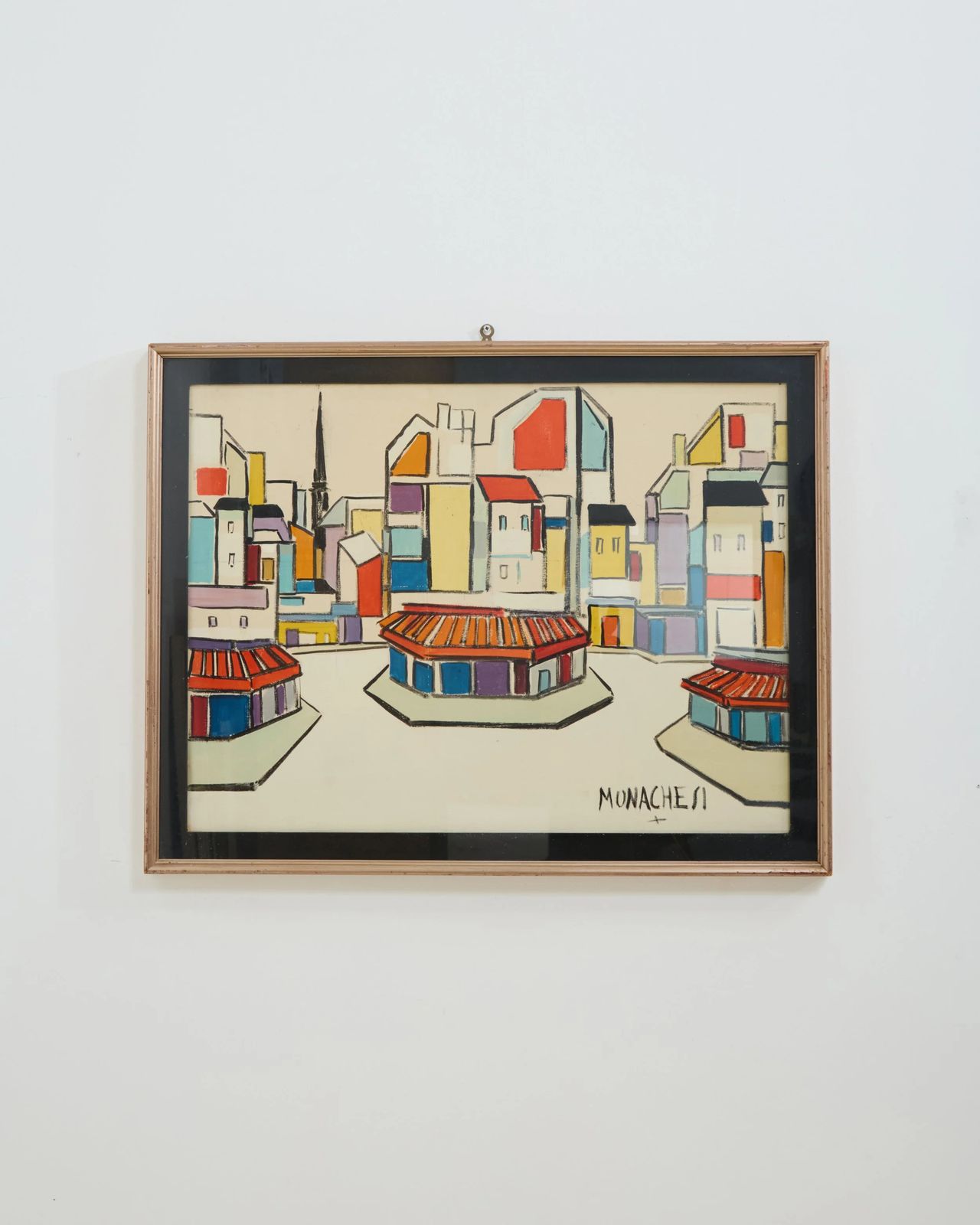 Roman School Painting, 1960s, By Sante Monachesi
