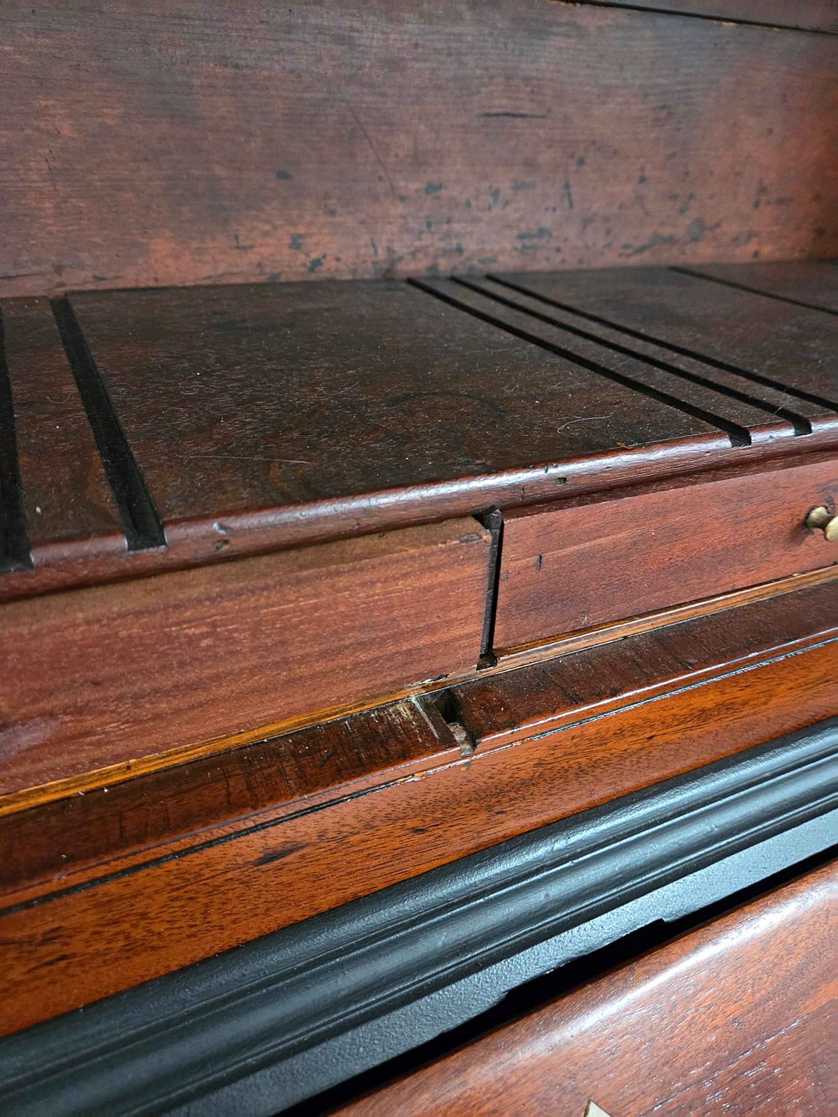 photo buy Antique Mahogany Writing Desk Bureau Bookcase With Drawers