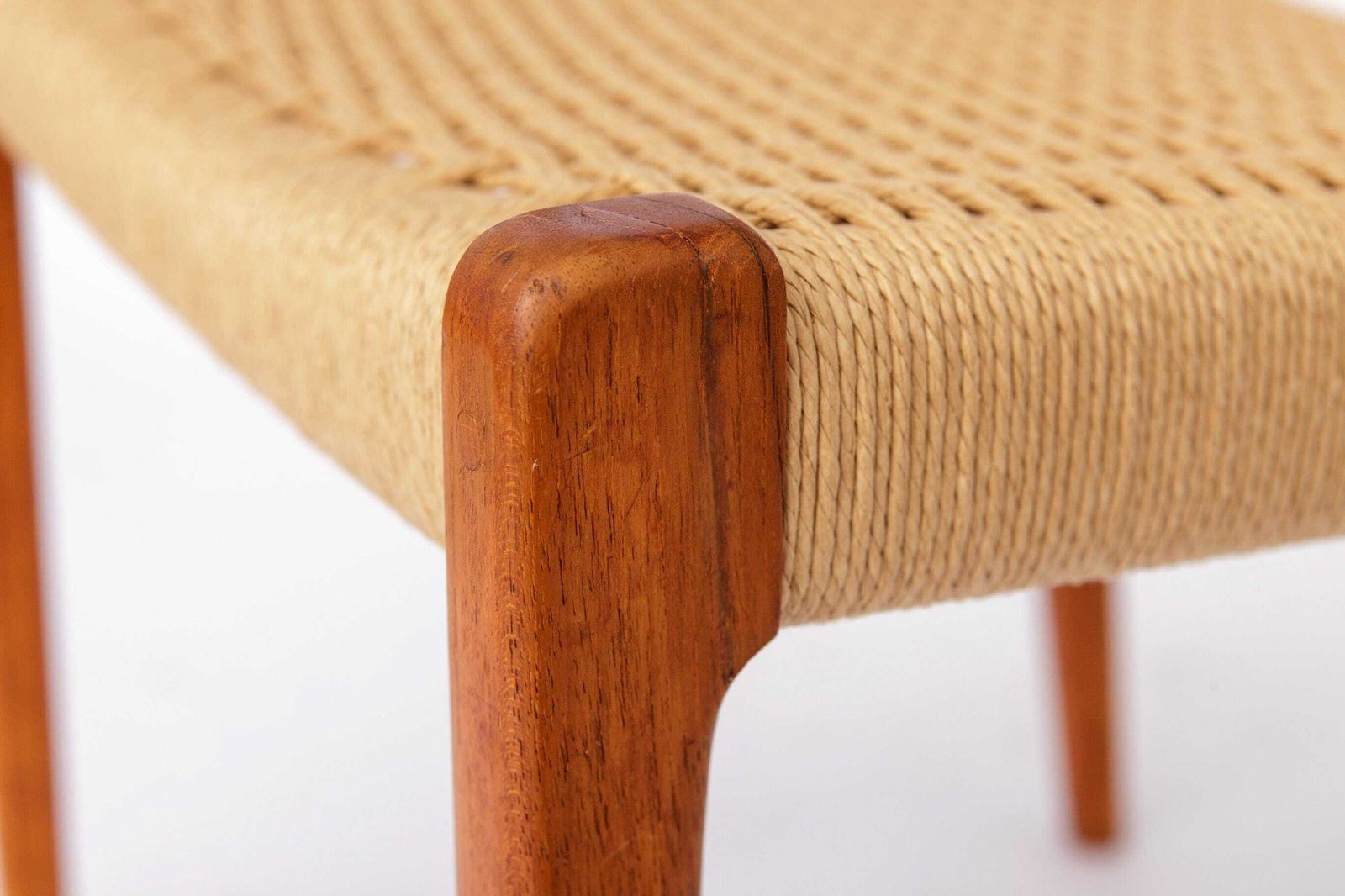 photo furniture Niels Otto Møller Model 71 Chair (With Repair) In Teak With New Danish Cord, Danish Mid Century Dining Chair, Denmark 1950s
