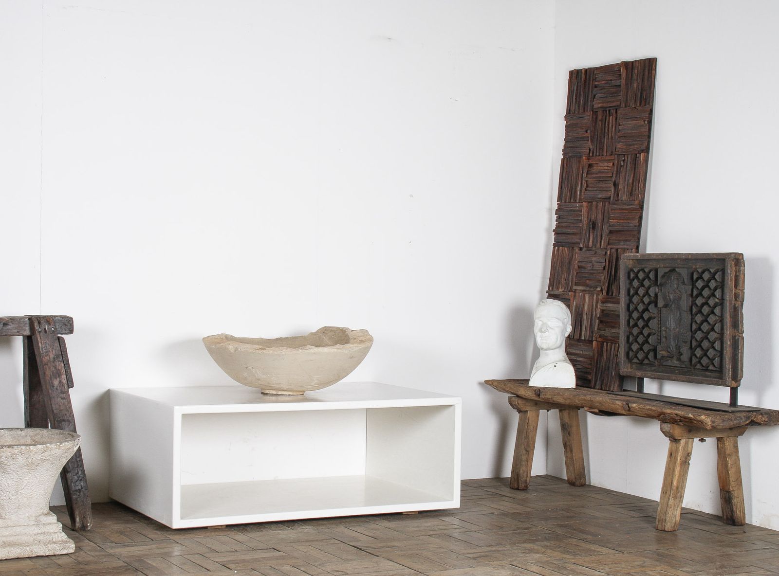 photo buy Very Large Reclaimed Antique Stone Bowl – English Wattscliffe Millstone Grit Sandstone