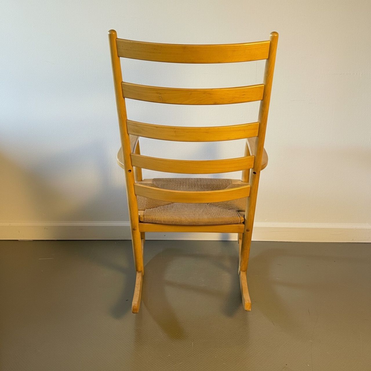 Midcentury Hans Wegner Style Rocking Chair photo vinterior