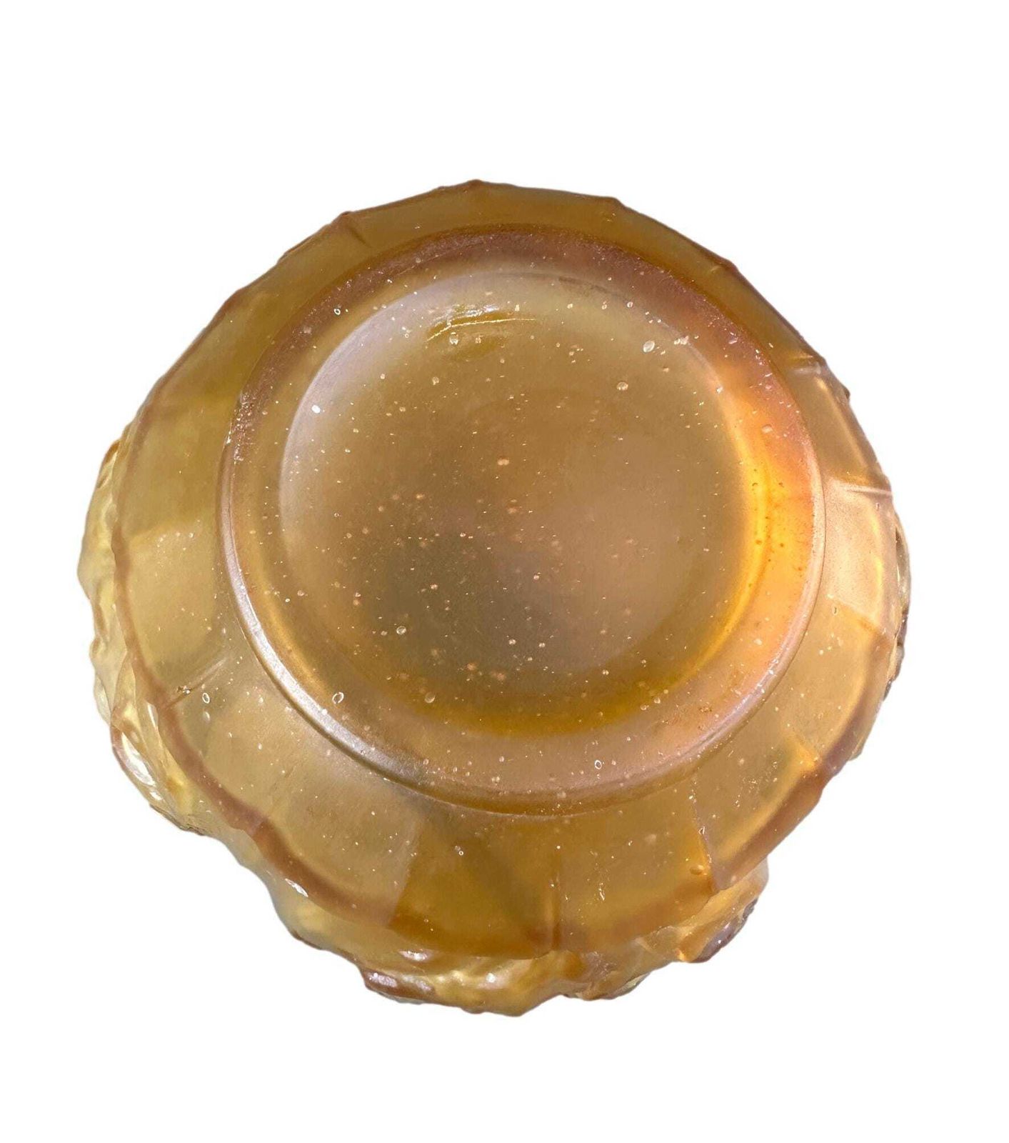 Art Deco Amber Glass Thistle Vase – P. De Cagny French Centerpiece photo 199.0