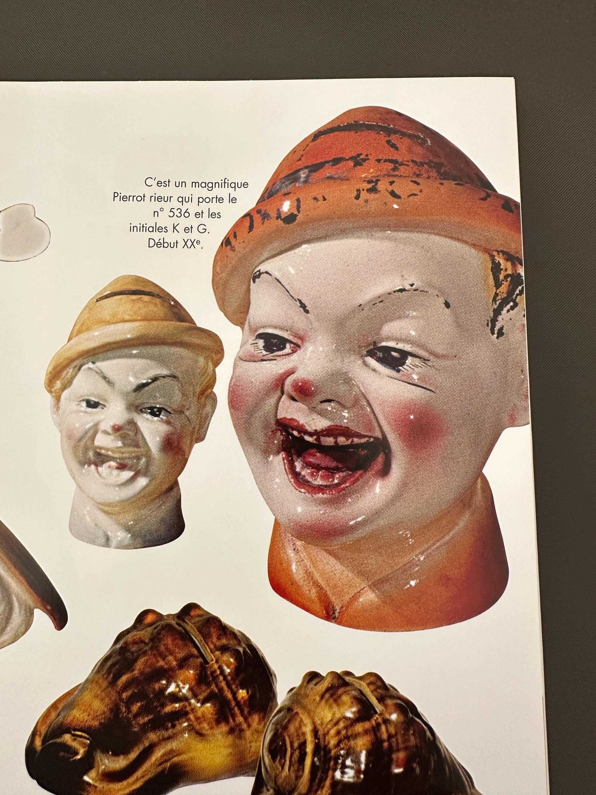 photo furniture Rare Antique "Laughing Pierrot" Money Box   Keller & Guérin Lunéville   French Art Pottery, Early 20th Century