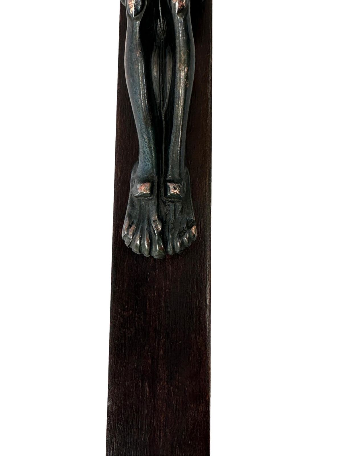 photo for sale Jean Lambert Rucki (1888 1967) Art Deco Bronze Crucifix   Modernist Cubist Christ Sculpture