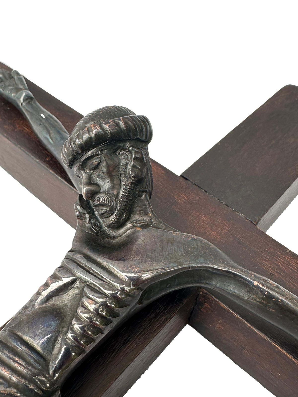 Art Jean Lambert Rucki (1888 1967) Art Deco Bronze Crucifix   Modernist Cubist Christ Sculpture photo